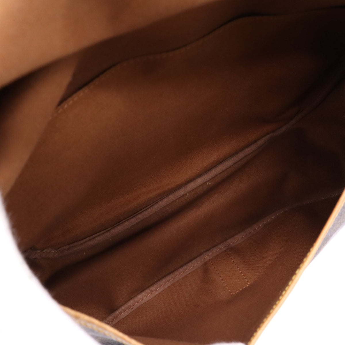 Louis Vuitton Monogram Beige Brown Coated Canvas Leather Shoulder Bag (Pre-Owned)