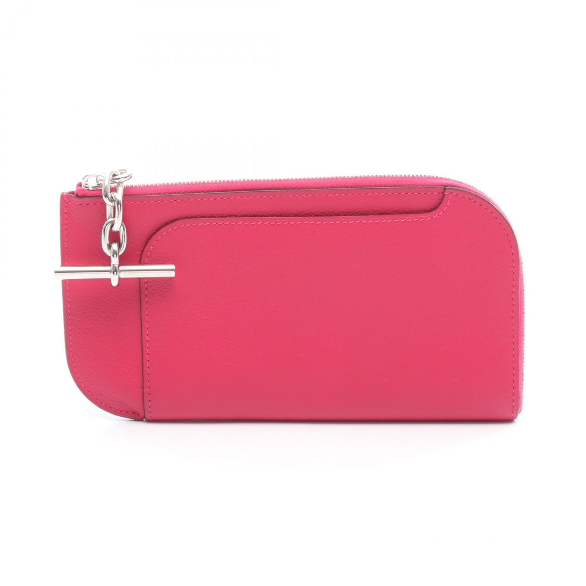 Hermes Pink Leather Pouch (Pre-Owned)