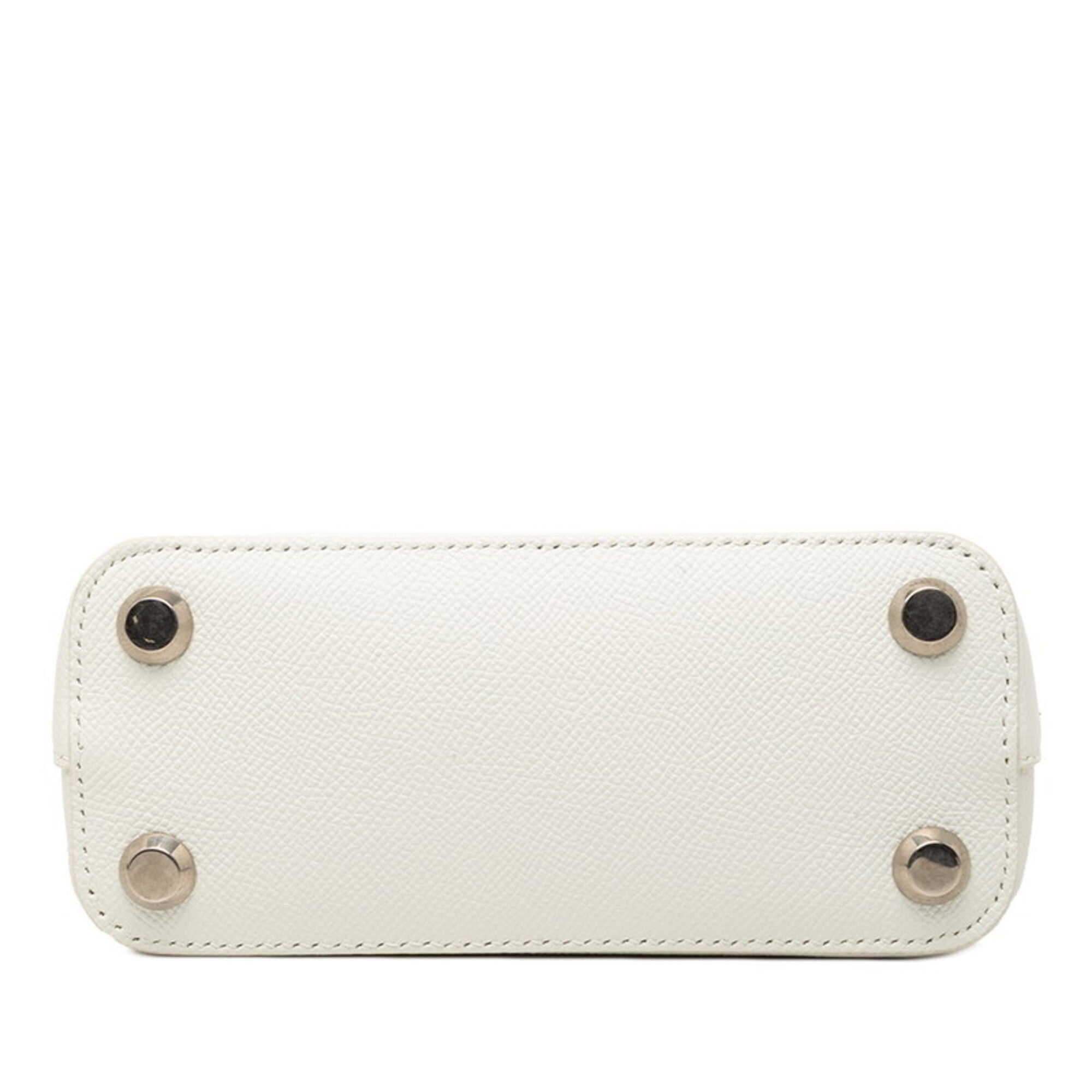 Balenciaga White Leather Handbag Shoulder Bag (Pre-Owned)
