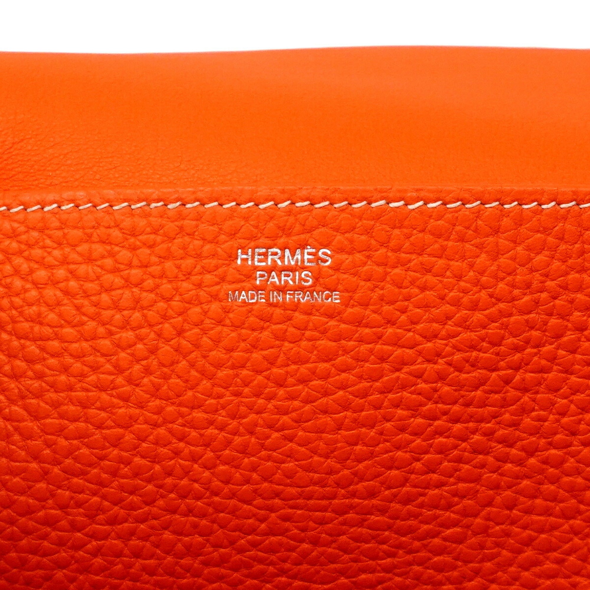 Hermes Capucine Taurillon Clemence Leather Handbag (Pre-Owned)