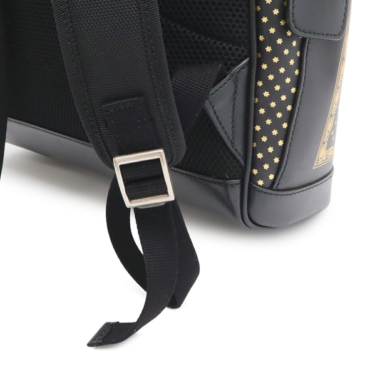 Gucci Black Gold Leather Backpack (Pre-Owned)