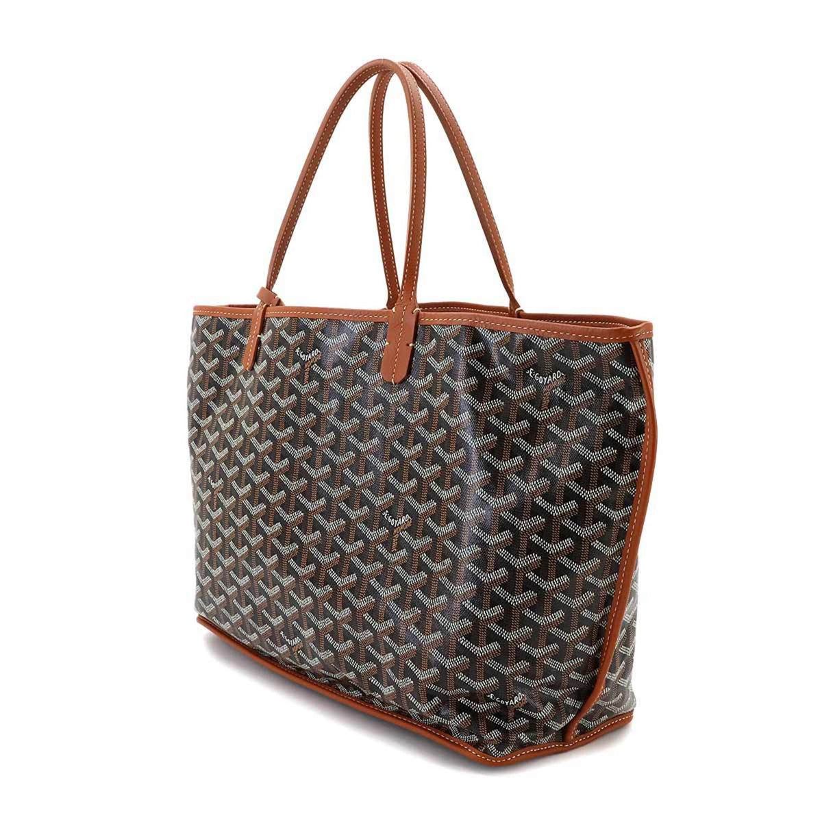 Goyard Black Brown Pvc Leather Handbag Tote Bag (Pre-Owned)