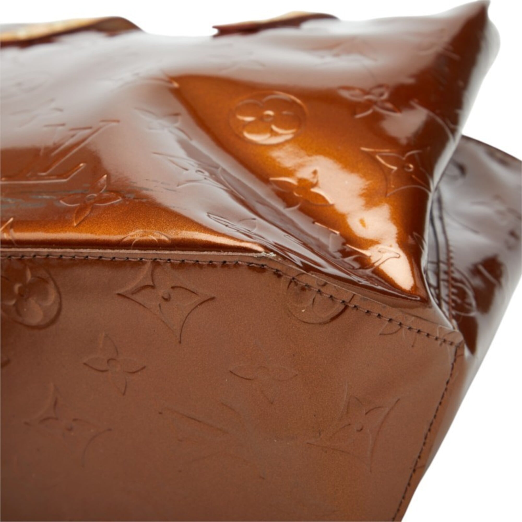 Louis Vuitton Bronze Brown Patent Leather Handbag (Pre-Owned)