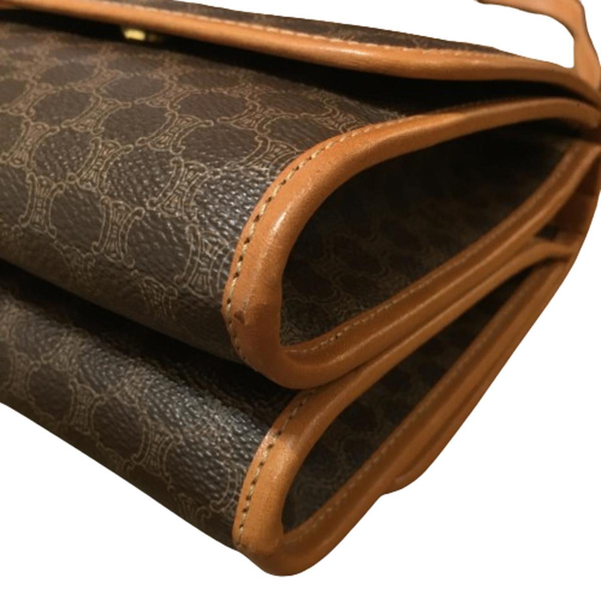 Celine Brown Pvc Leather Shoulder Bag (Pre-Owned)