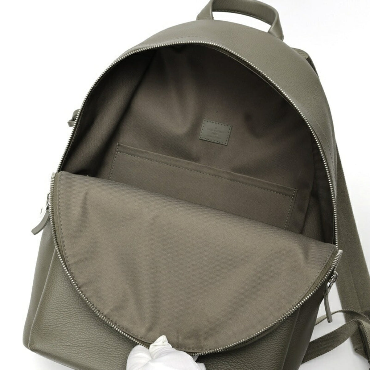 Louis Vuitton Khaki Leather Backpack (Pre-Owned)