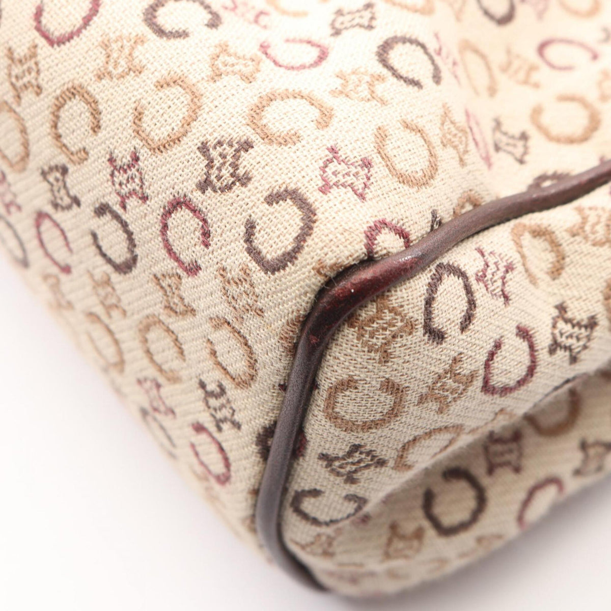 Celine Beige Brown Canvas Leather Handbag (Pre-Owned)