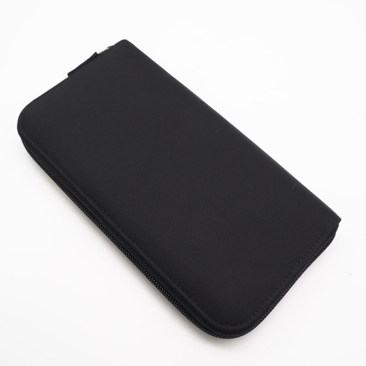 Prada Saffiano Black Nylon Saffiano Long Wallet (Bi-Fold) (Pre-Owned)