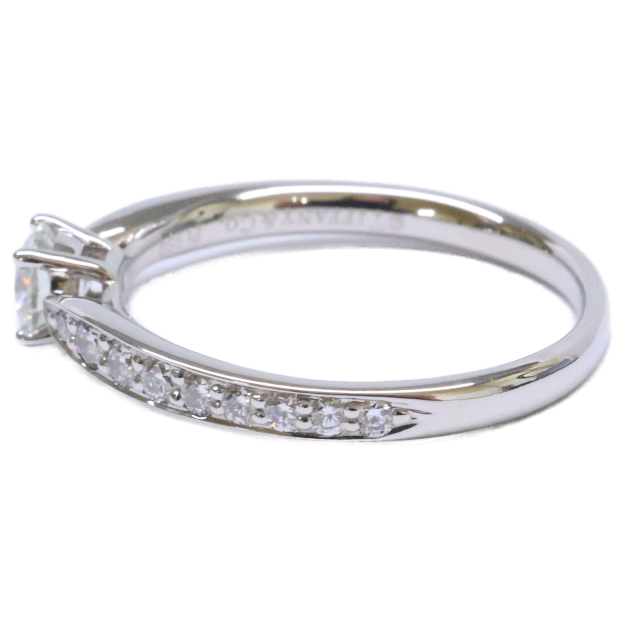 Tiffany Platinum Platinum 950 Band Ring (Pre-Owned)
