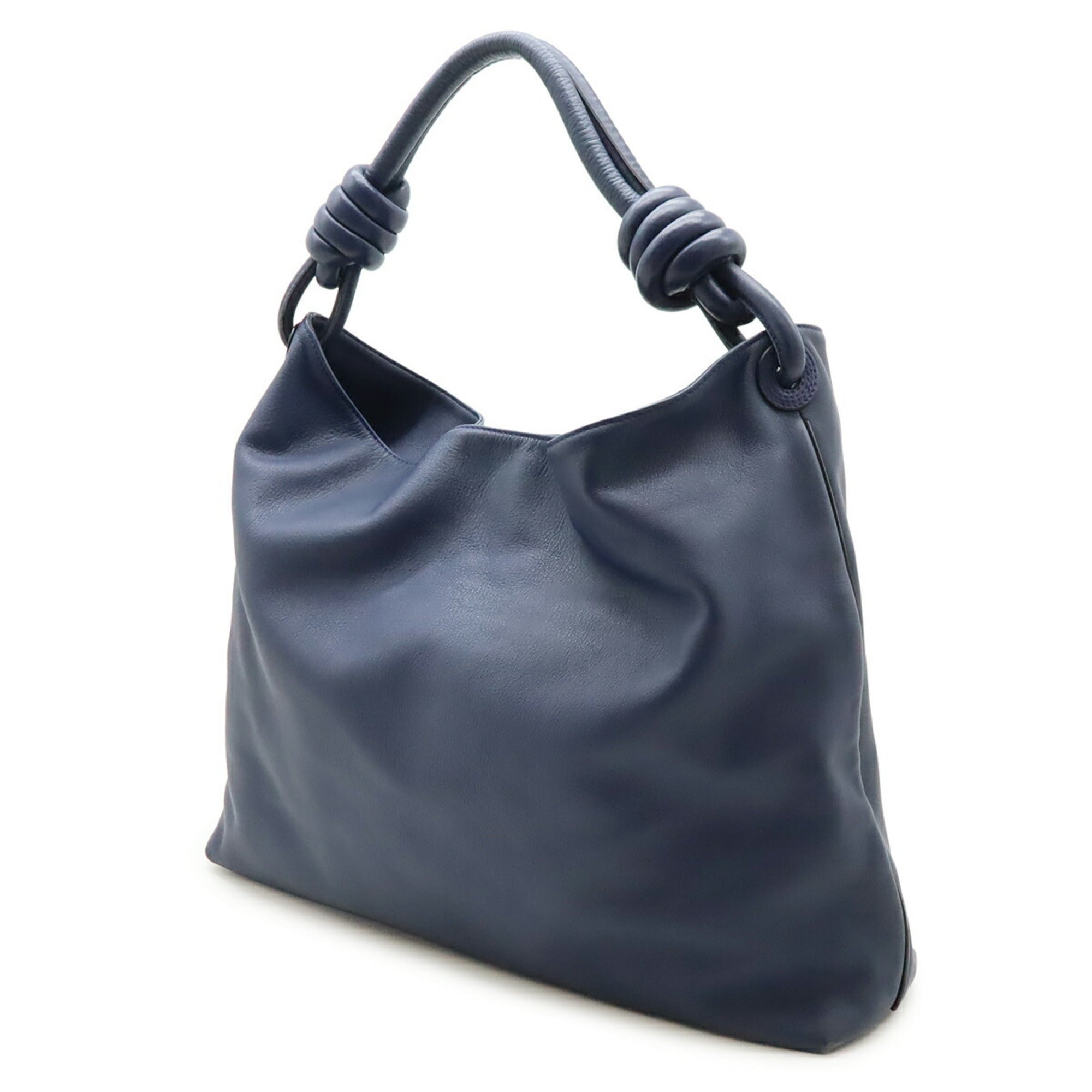 Loewe Flamenco Navy Leather Shoulder Bag (Pre-Owned)