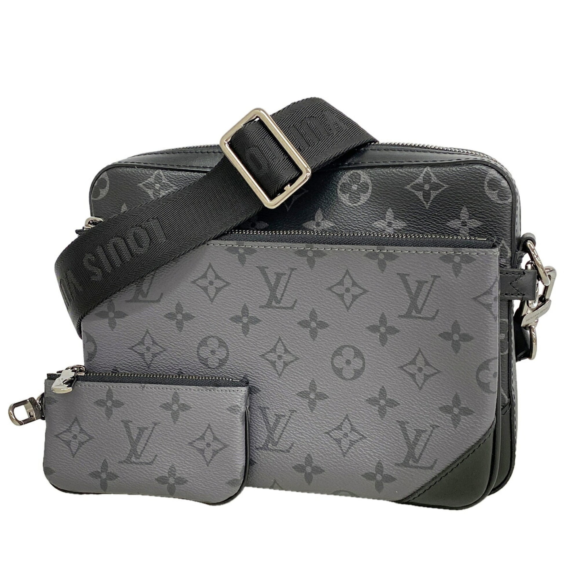 Louis Vuitton Black Gray Shoulder Bag (Pre-Owned)