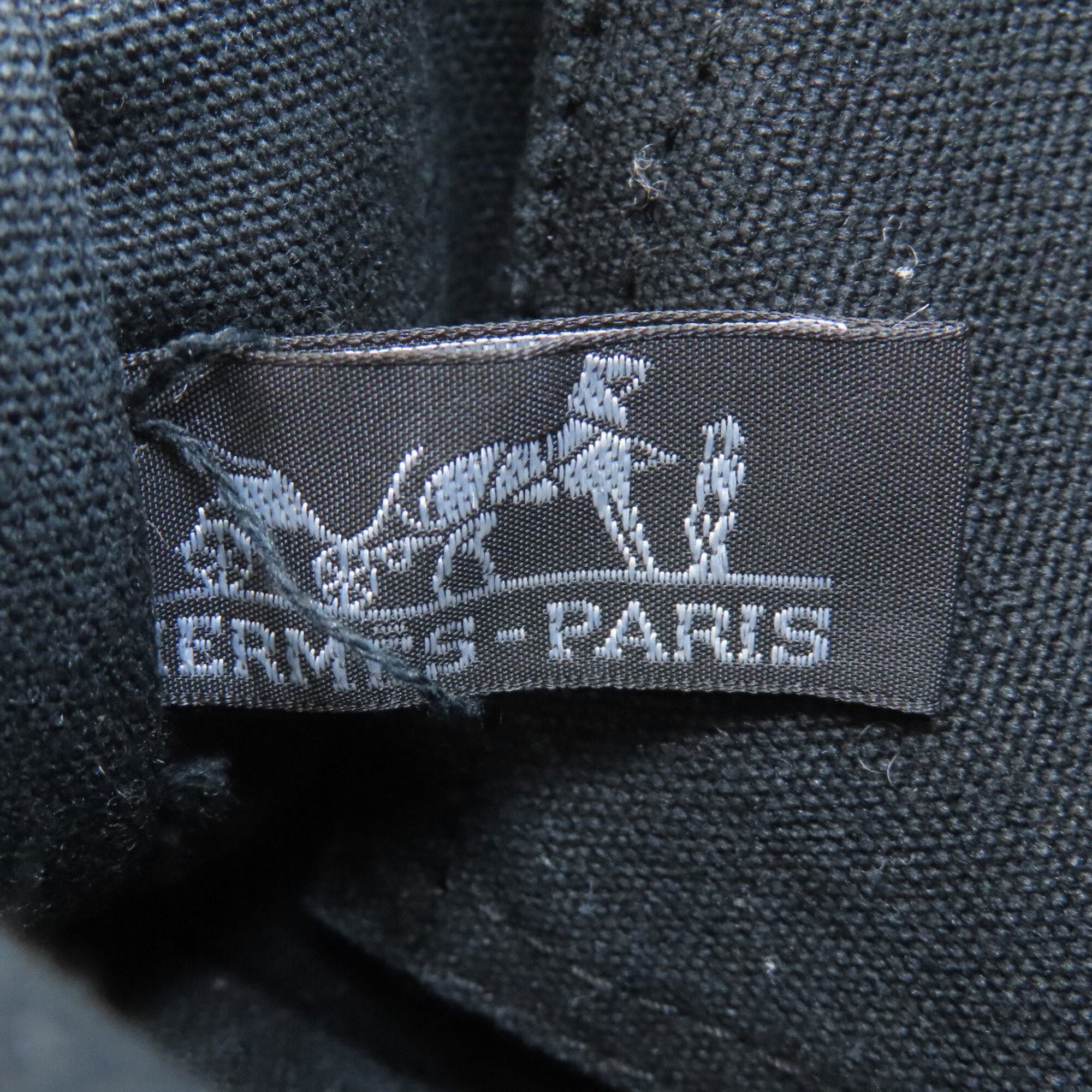 Hermes Black Gray Canvas Tote Bag (Pre-Owned)