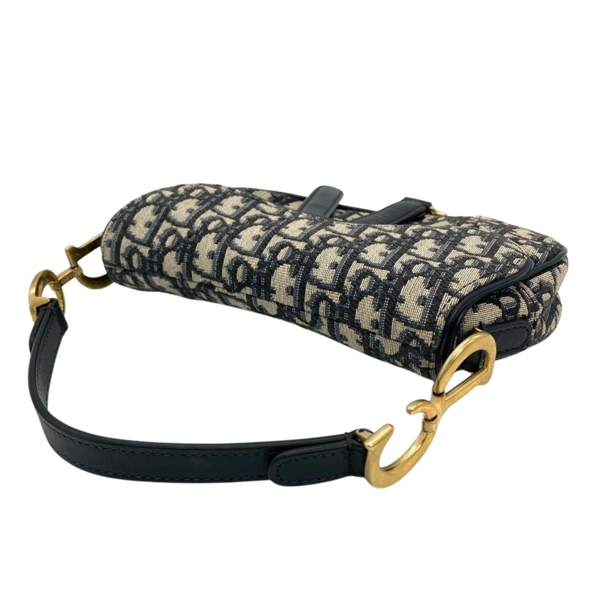 Christian Dior Navy Saddle Bag Shoulder Bag (Pre-Owned)
