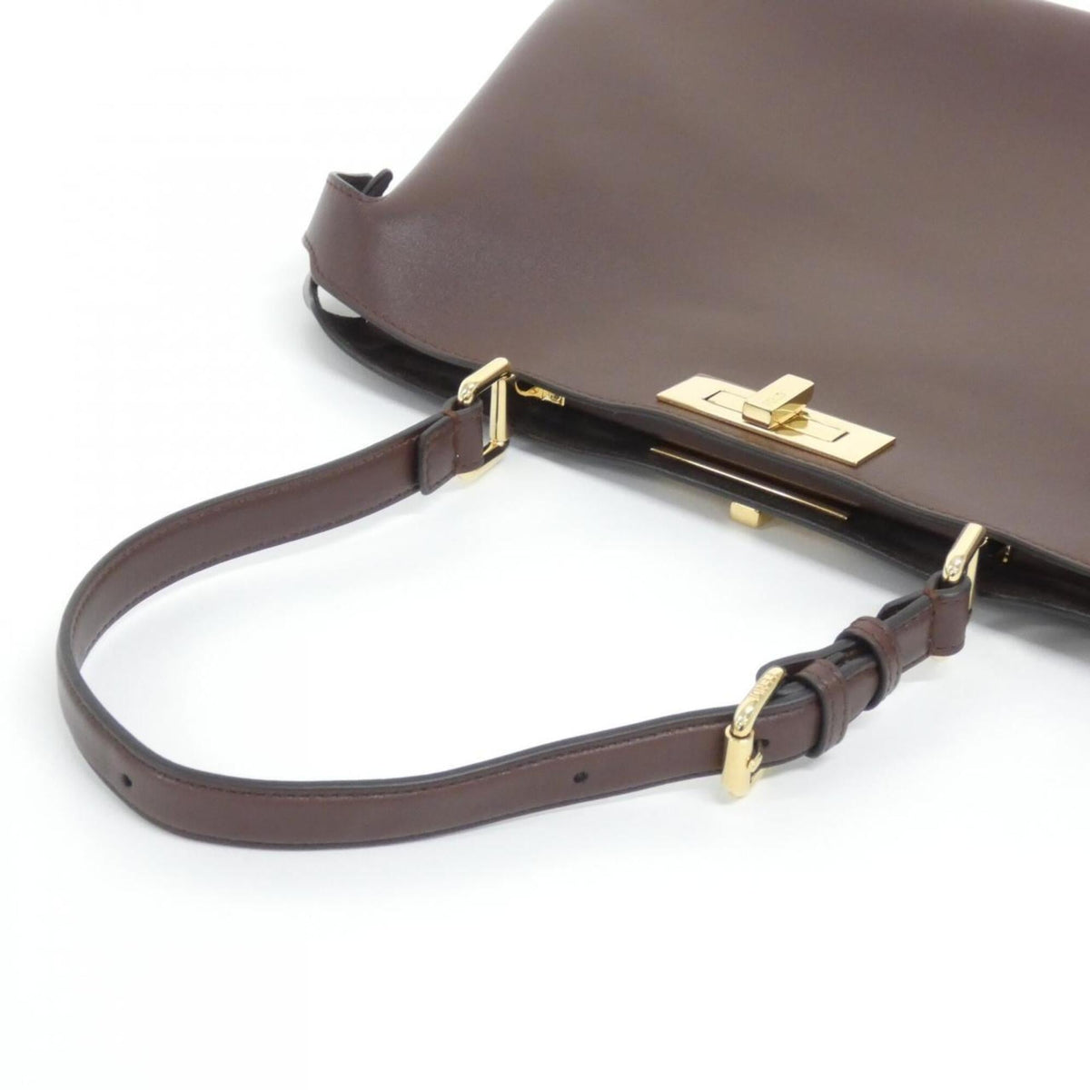 Fendi Dark Brown Leather Handbag (Pre-Owned)