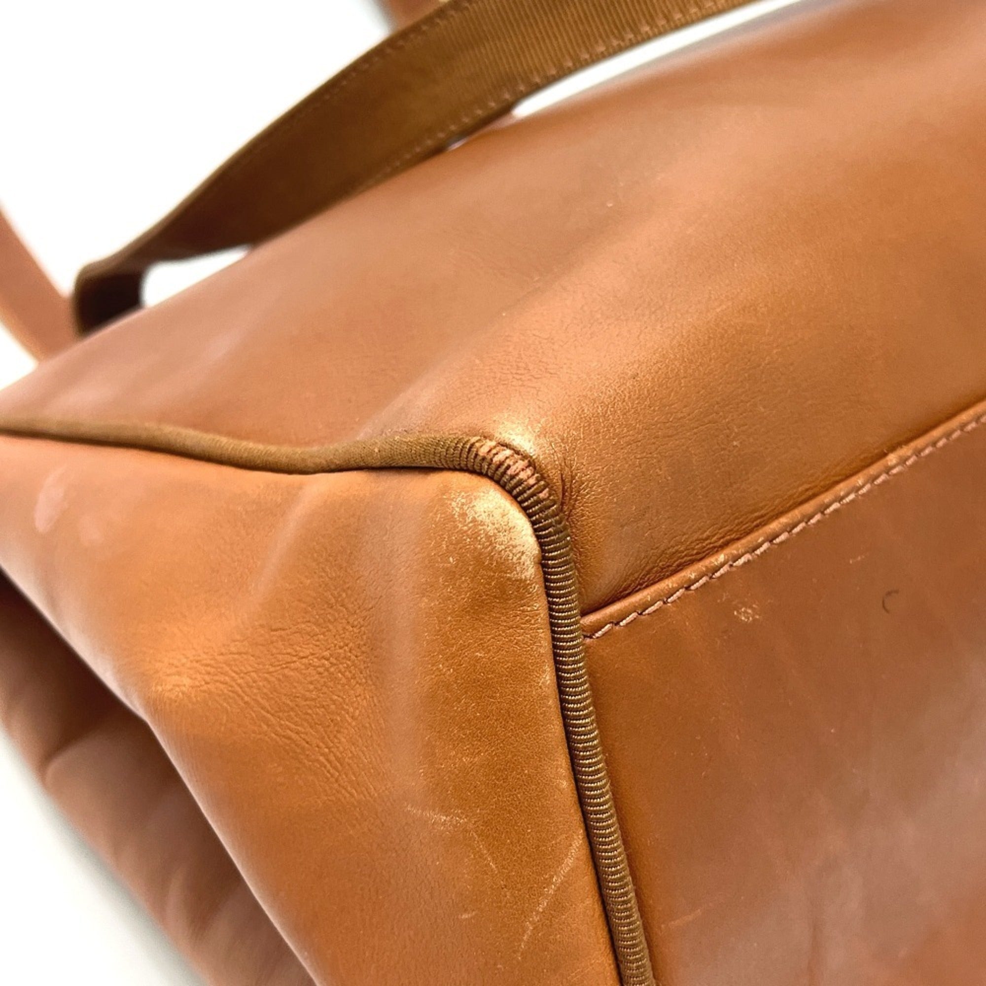 Salvatore Ferragamo Brown Leather Handbag Tote Bag (Pre-Owned)
