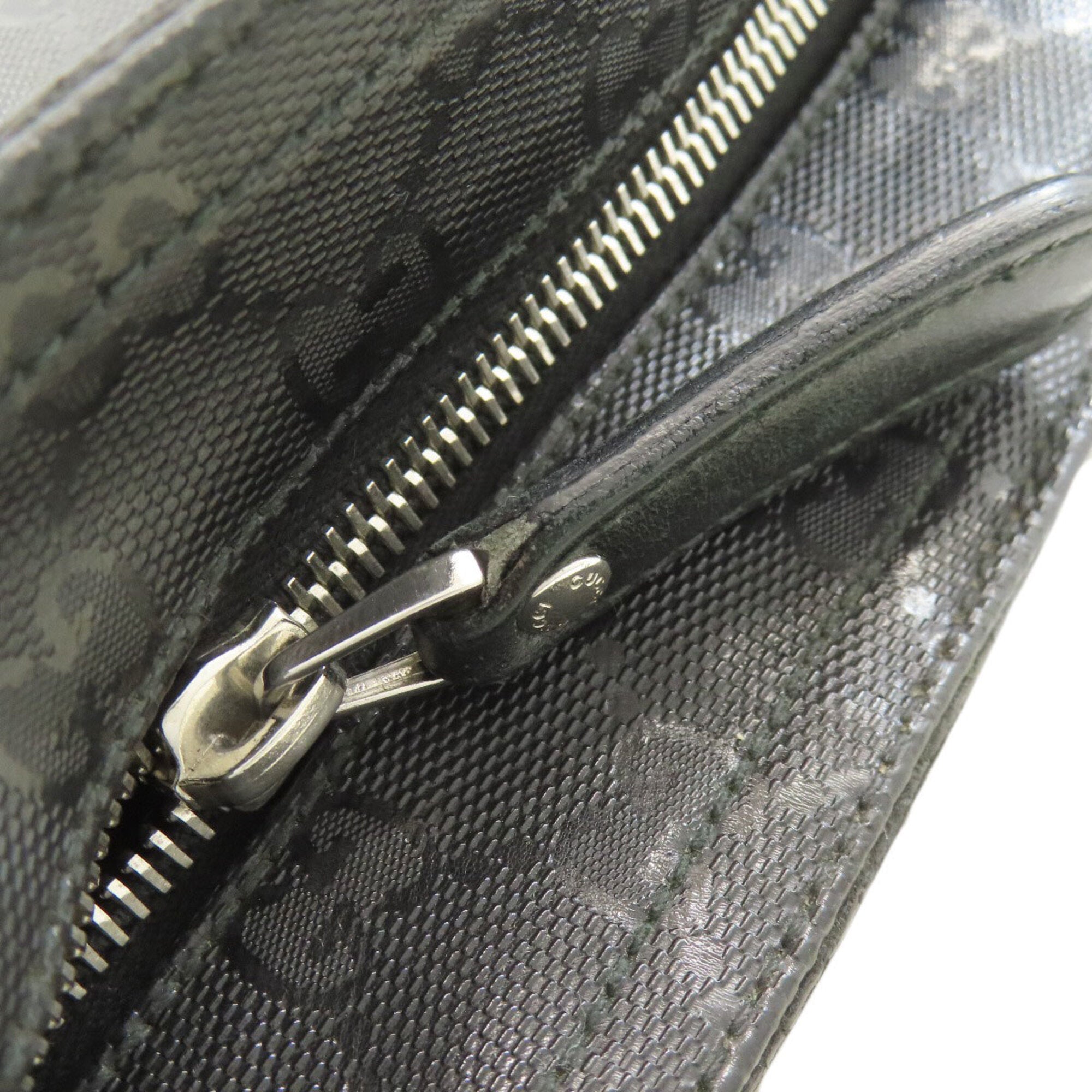 Gucci Sherry Line Black Pvc Shoulder Bag (Pre-Owned)