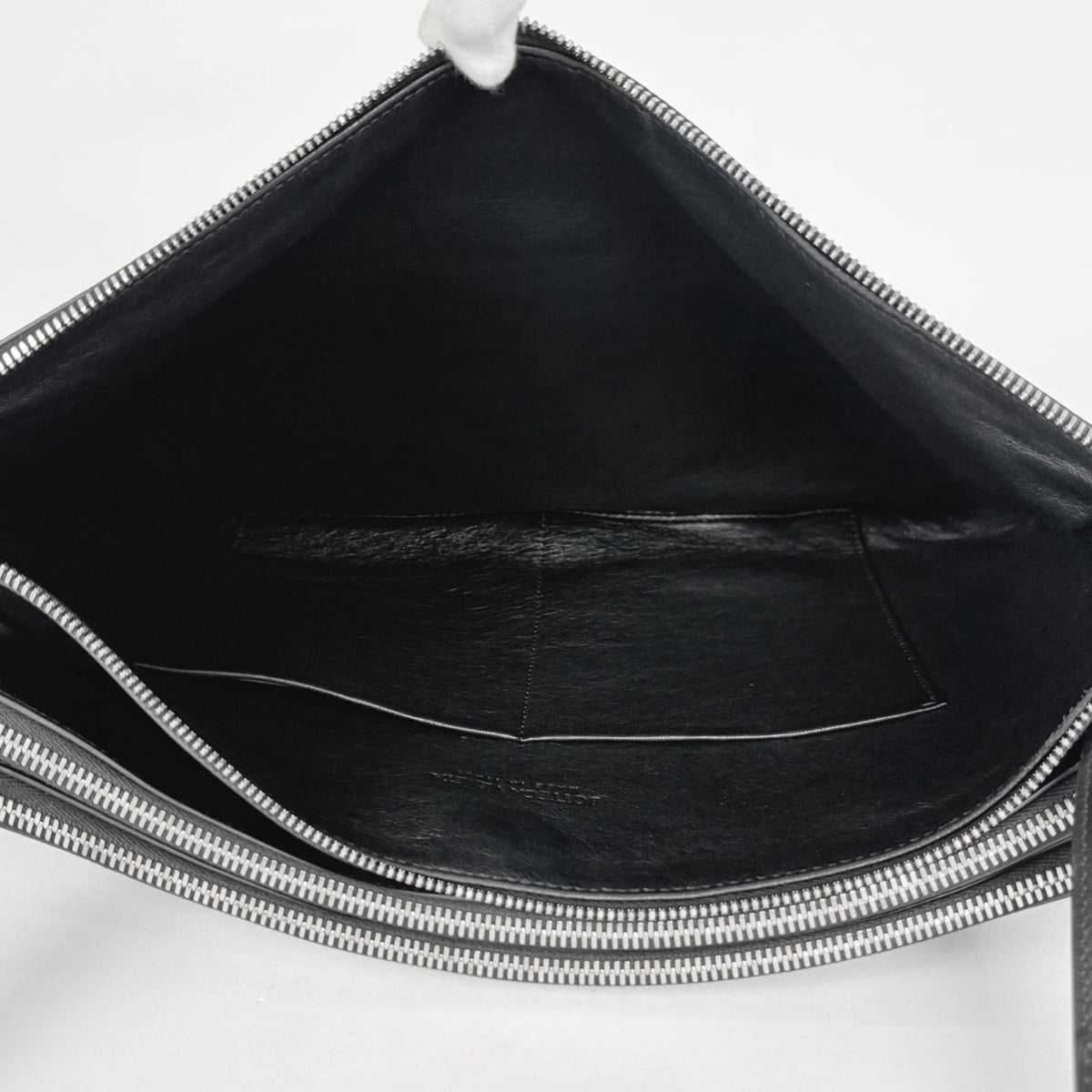 Bottega Veneta Black Leather Clutch Bag Messenger Bag Shoulder Bag (Pre-Owned)