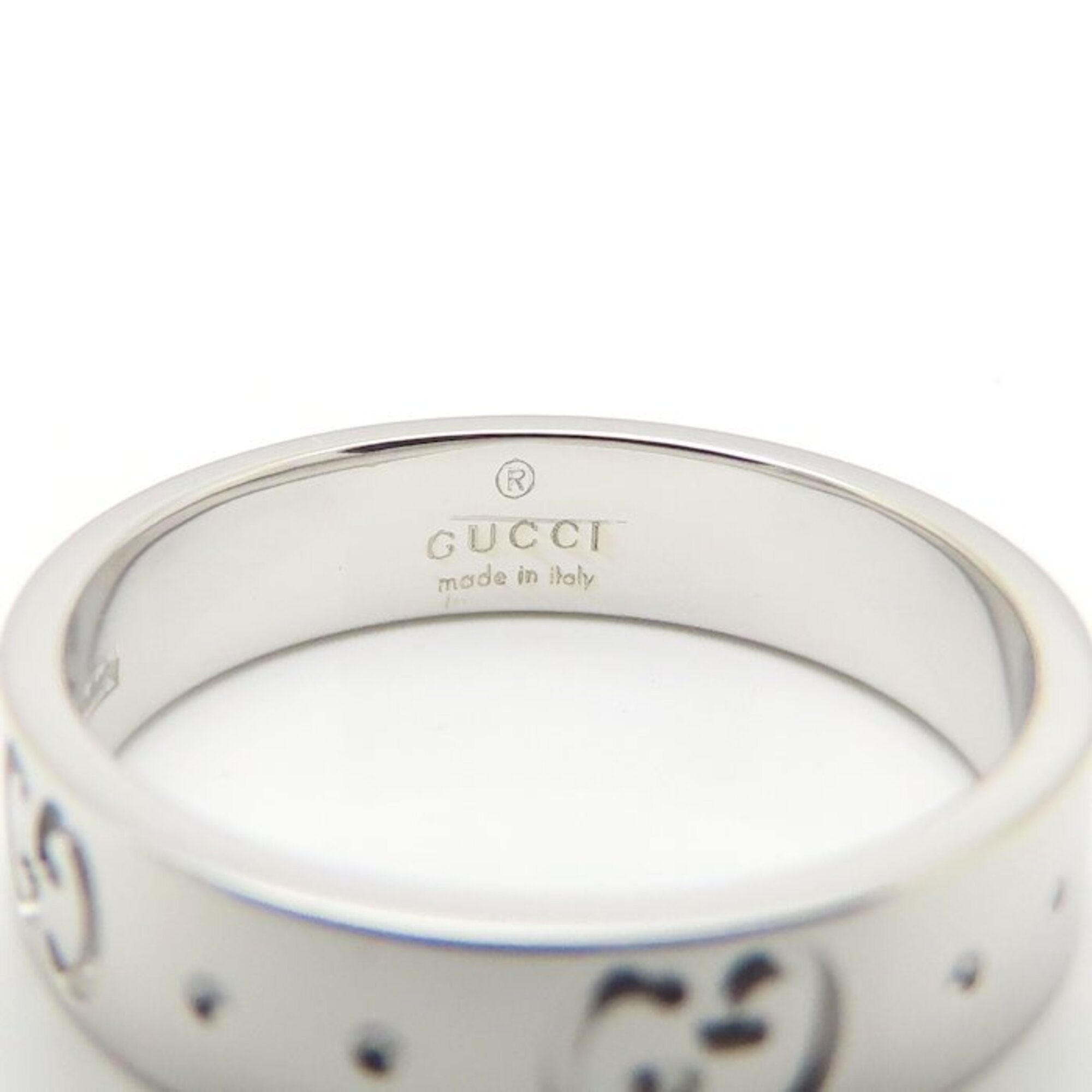 Gucci Icon White Gold (18K) Band Ring (Pre-Owned)