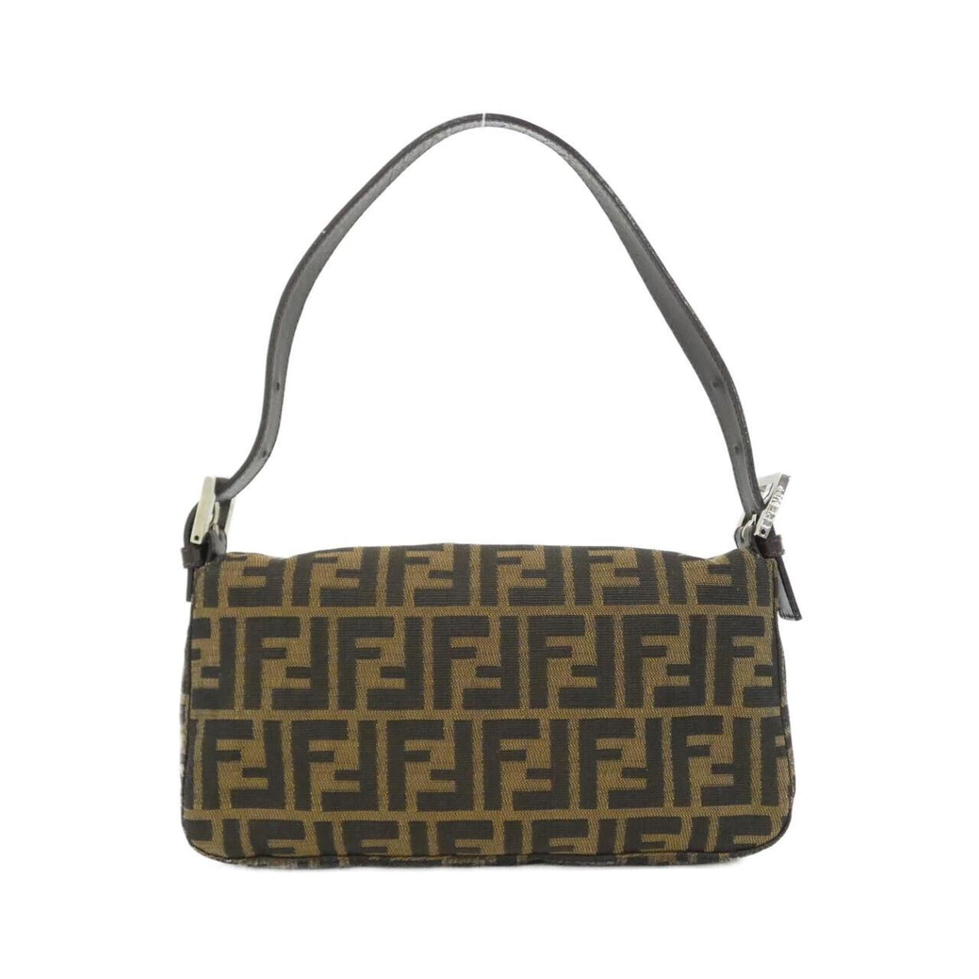 Fendi Brown Canvas Shoulder Bag (Pre-Owned)