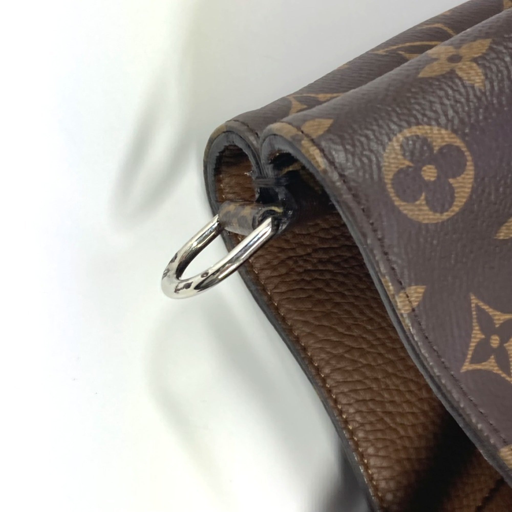 Louis Vuitton Brown Monogram Canvas Leather Shoulder Bag Tote Bag (Pre-Owned)