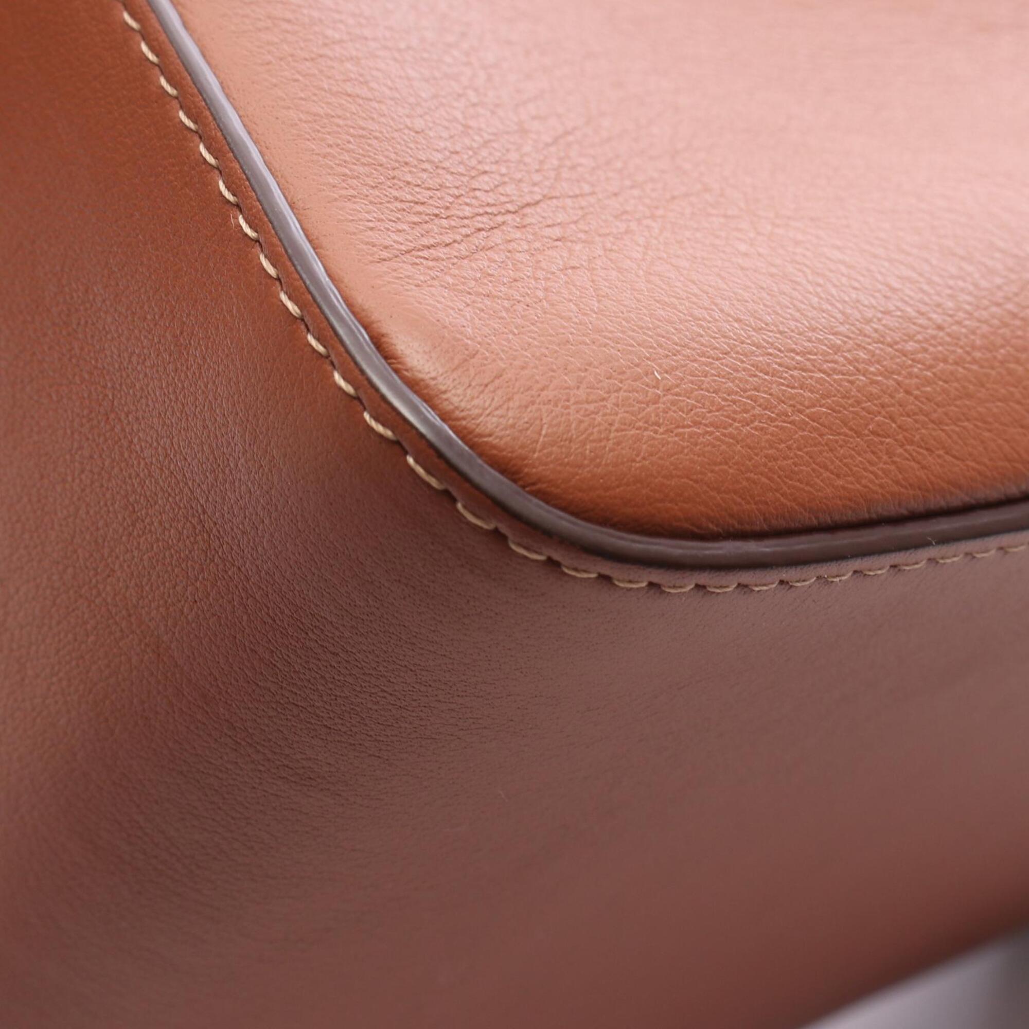 Marni Brown Leather Handbag Shoulder Bag (Pre-Owned)