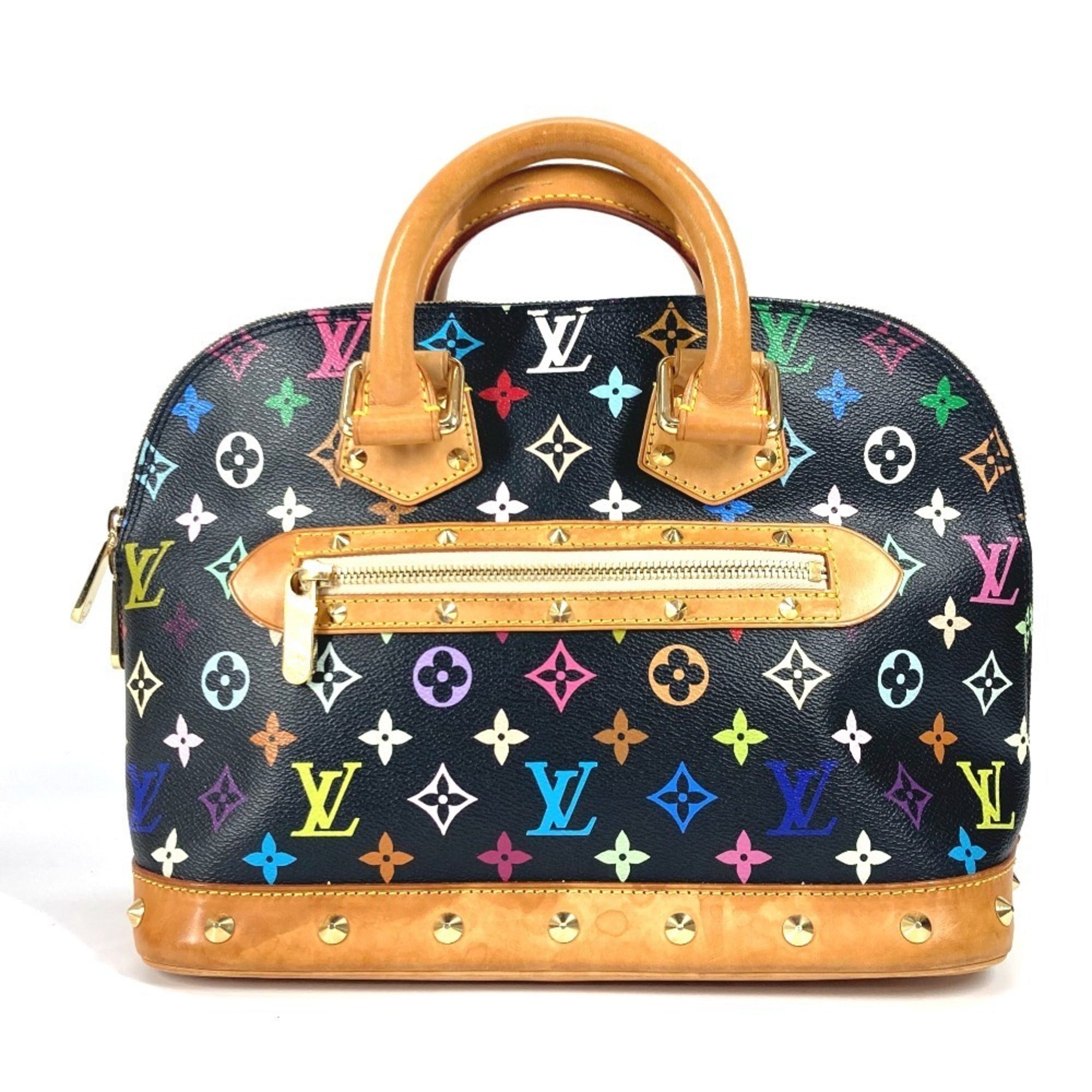 Louis Vuitton Black Multi-Color Noir Monogram Multicolore Handbag Tote Bag (Pre-Owned)