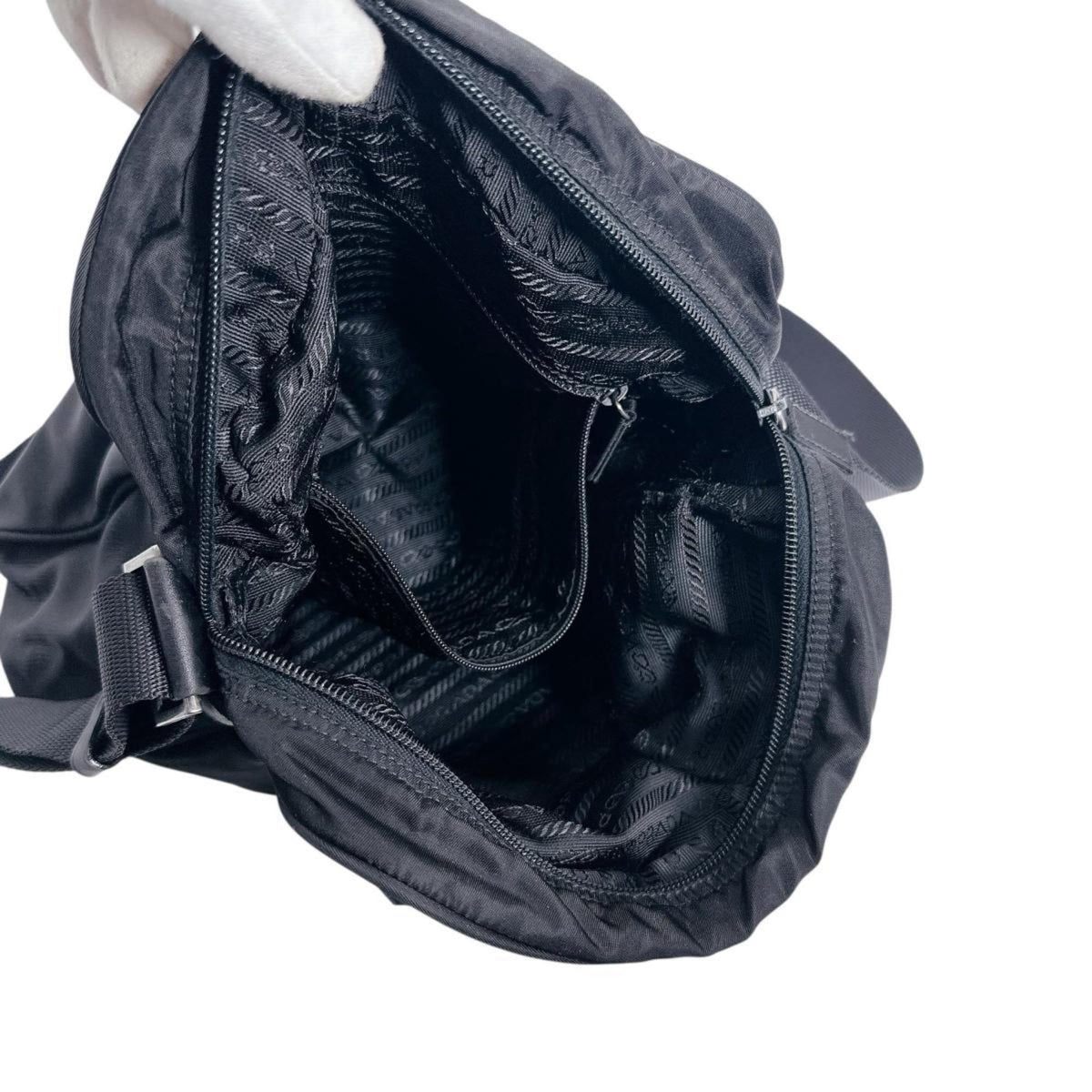 Prada Black Nylon Shoulder Bag Sling Bag (Pre-Owned)