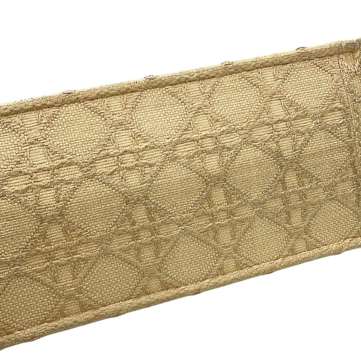 Christian Dior Beige Black Raffia Tote Bag (Pre-Owned)