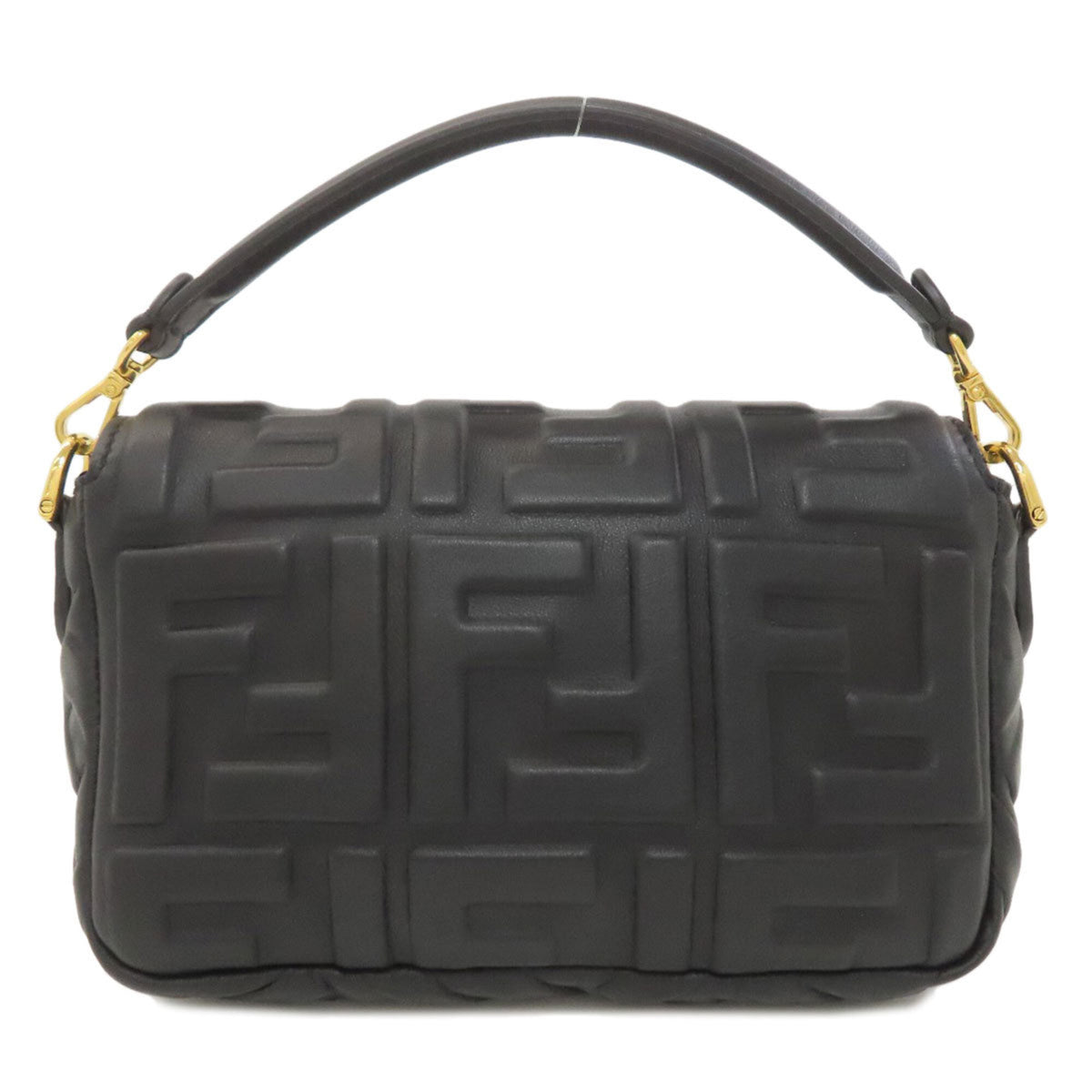 Fendi Black Leather Shoulder Bag (Pre-Owned)