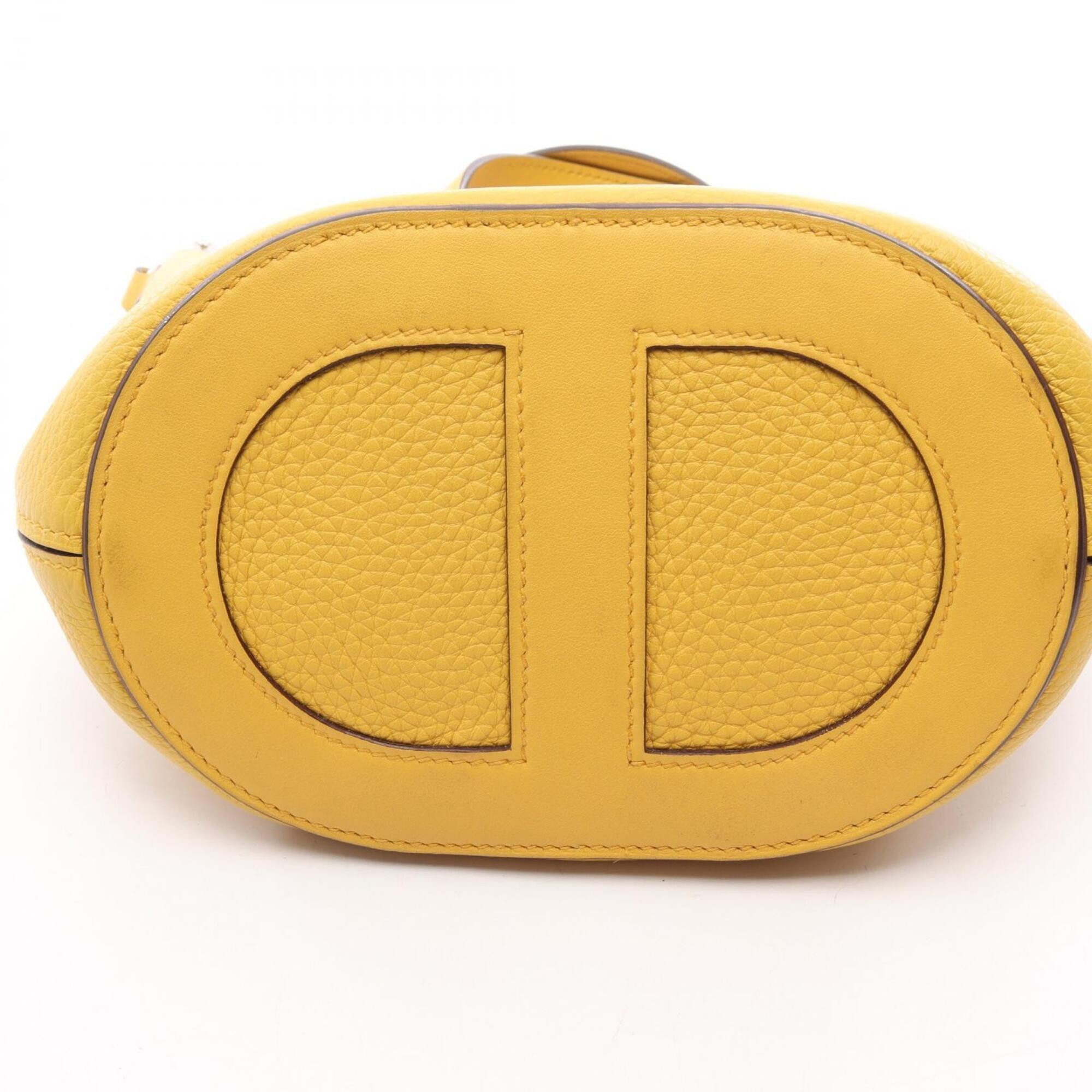 Hermes Yellow Taurillon Clemence Leather Handbag (Pre-Owned)