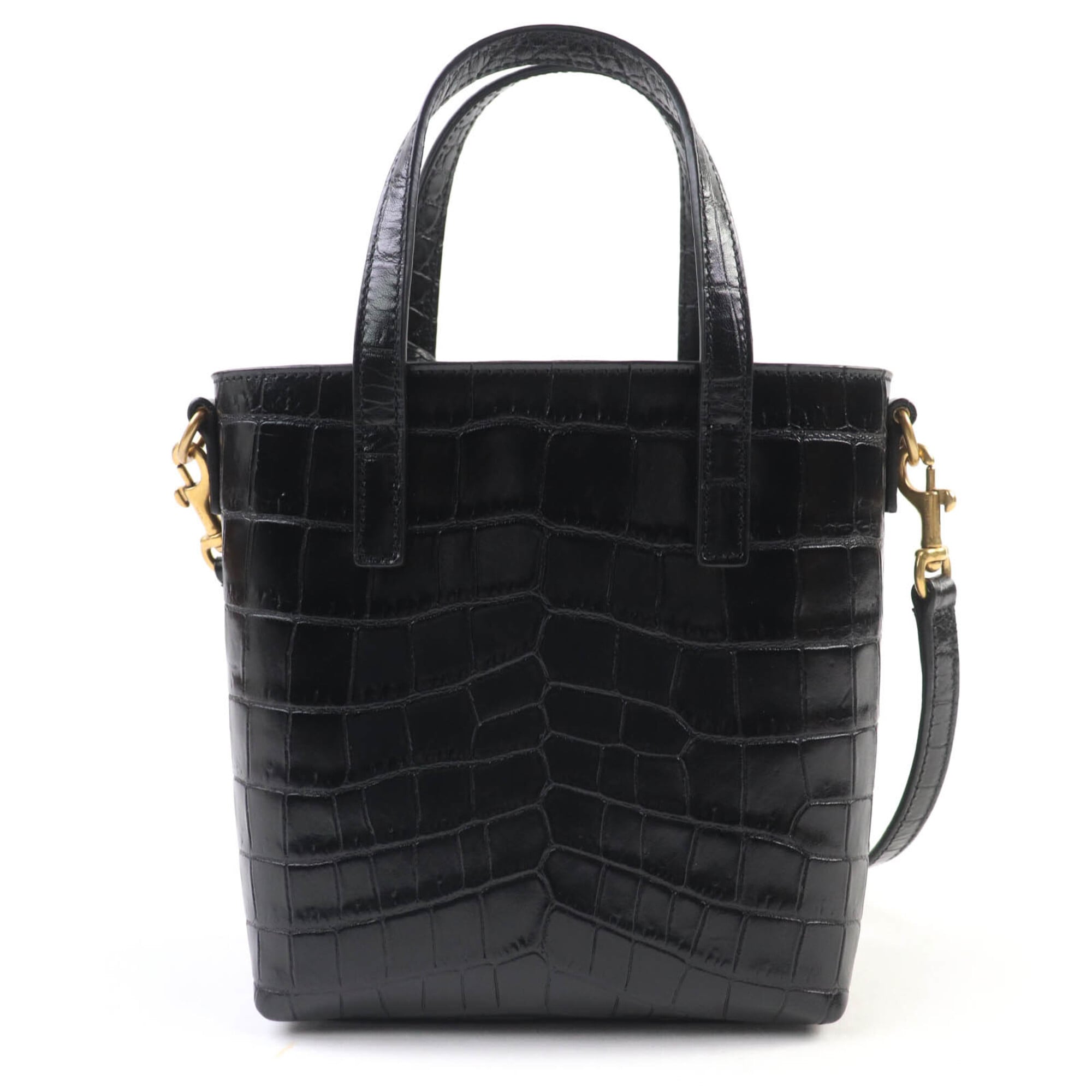 Saint Laurent Black Leather Handbag Shoulder Bag (Pre-Owned)