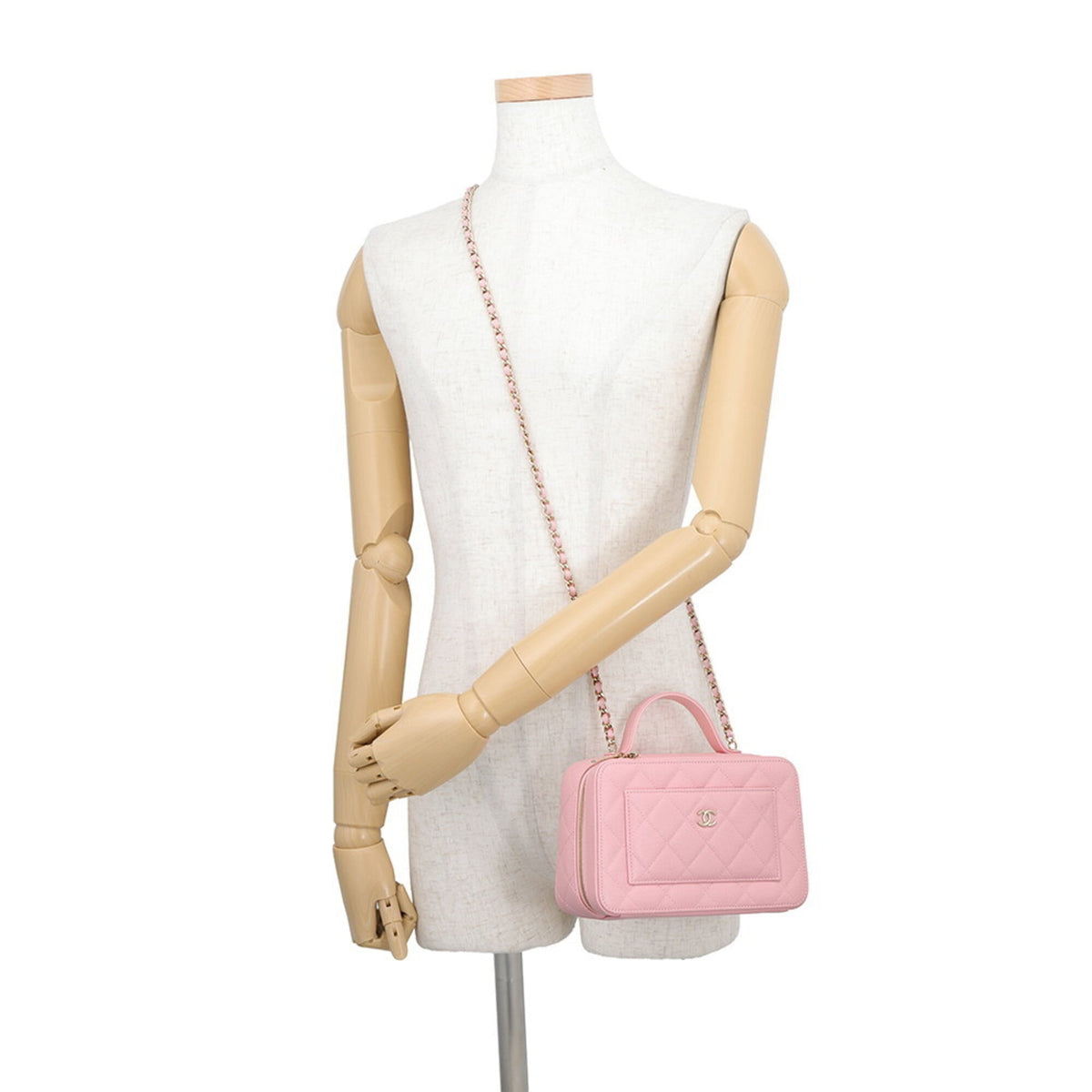 Chanel Matelasse Pink Grained Calfskin Handbag Shoulder Bag (Pre-Owned)