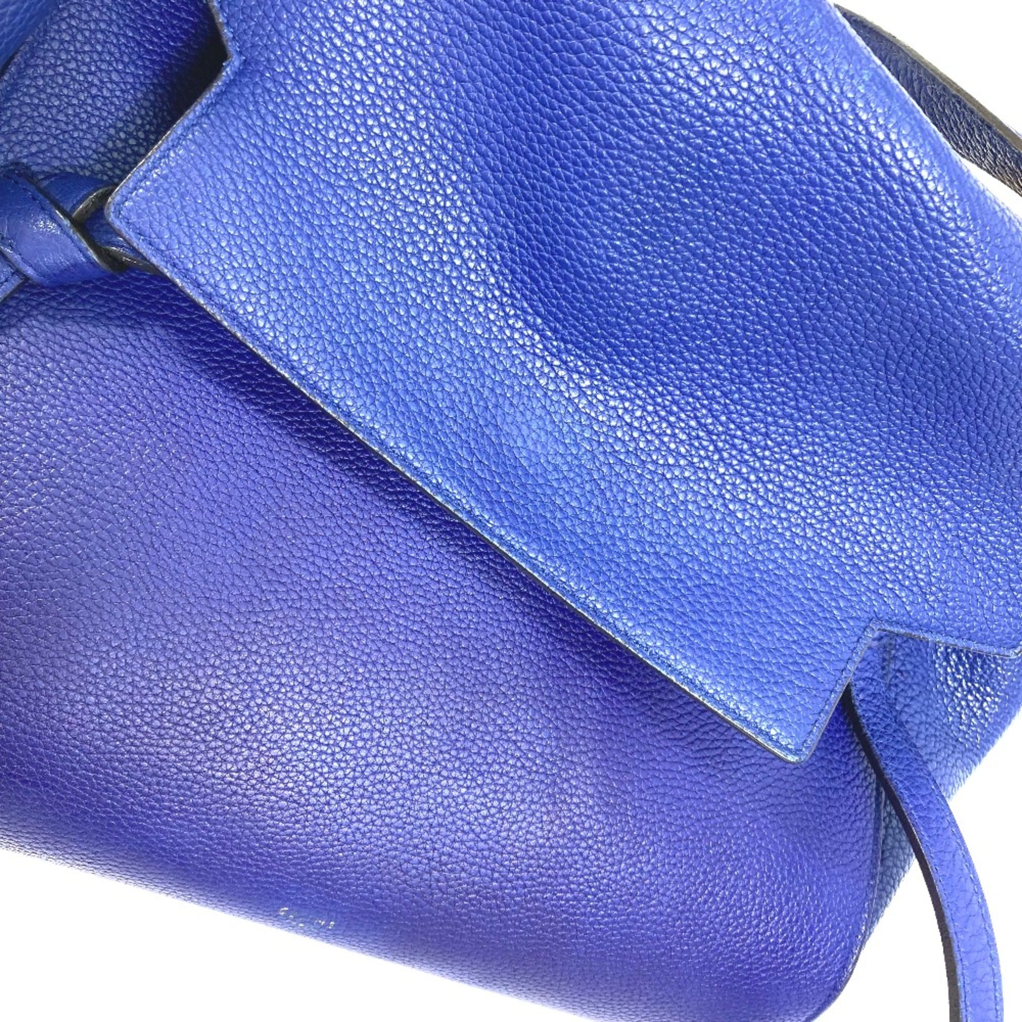 Celine Blue Leather Shoulder Bag (Pre-Owned)
