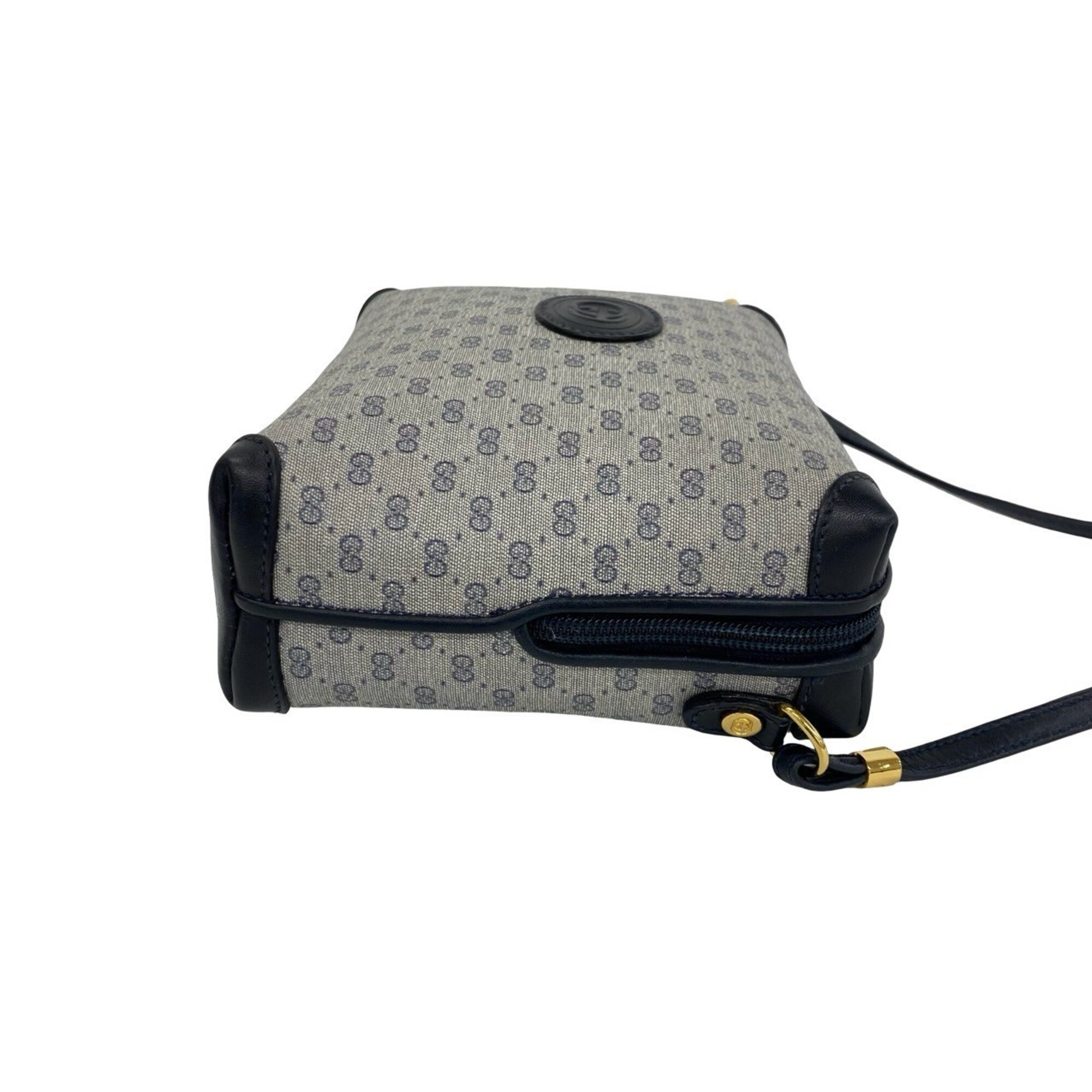 Gucci Navy Leather Pvc Shoulder Bag (Pre-Owned)
