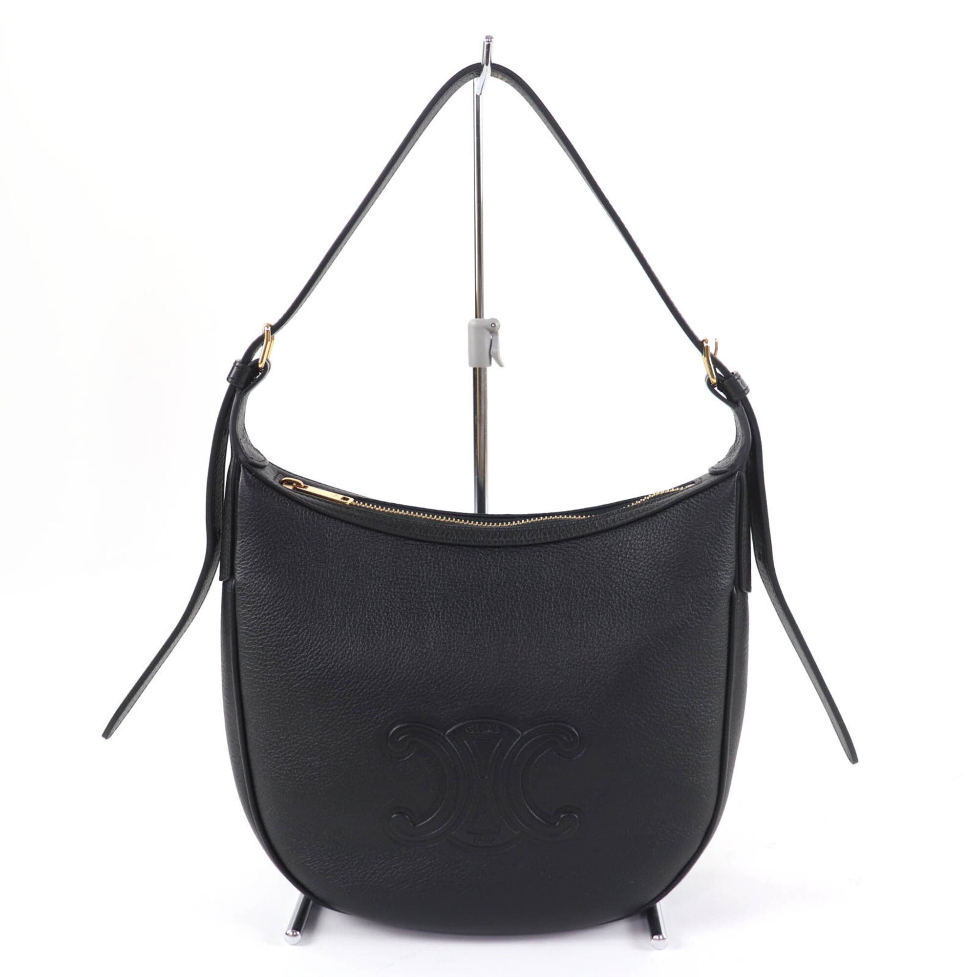 Celine Black Leather Handbag Shoulder Bag (Pre-Owned)