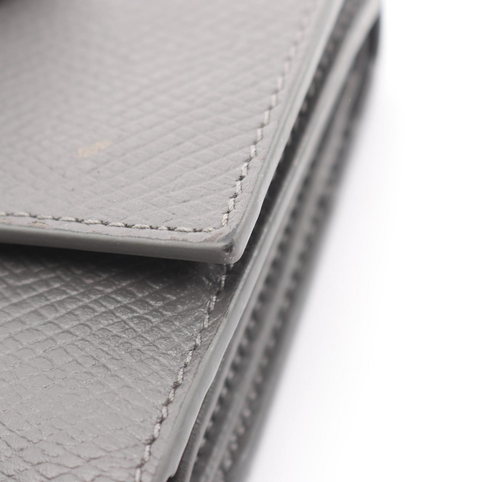 Celine Gray Leather Wallet (Tri-Fold) (Pre-Owned)