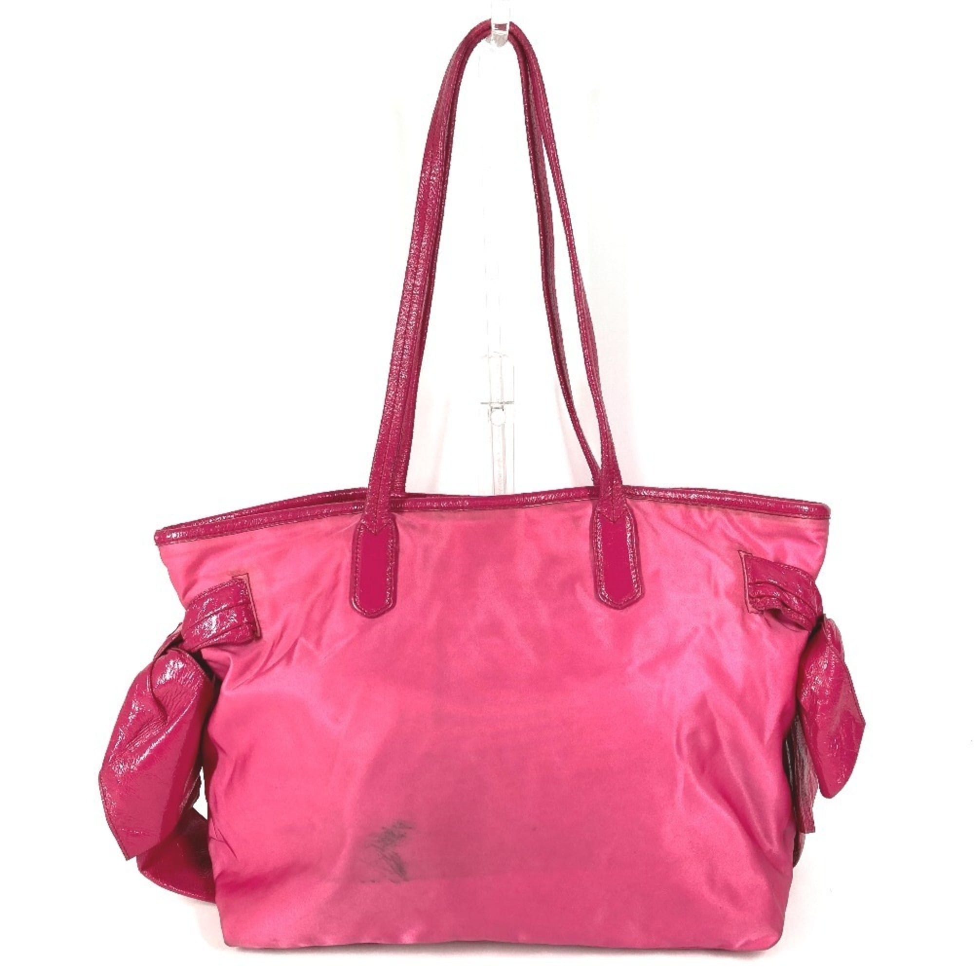 Prada Pink Nylon Shoulder Bag Tote Bag (Pre-Owned)