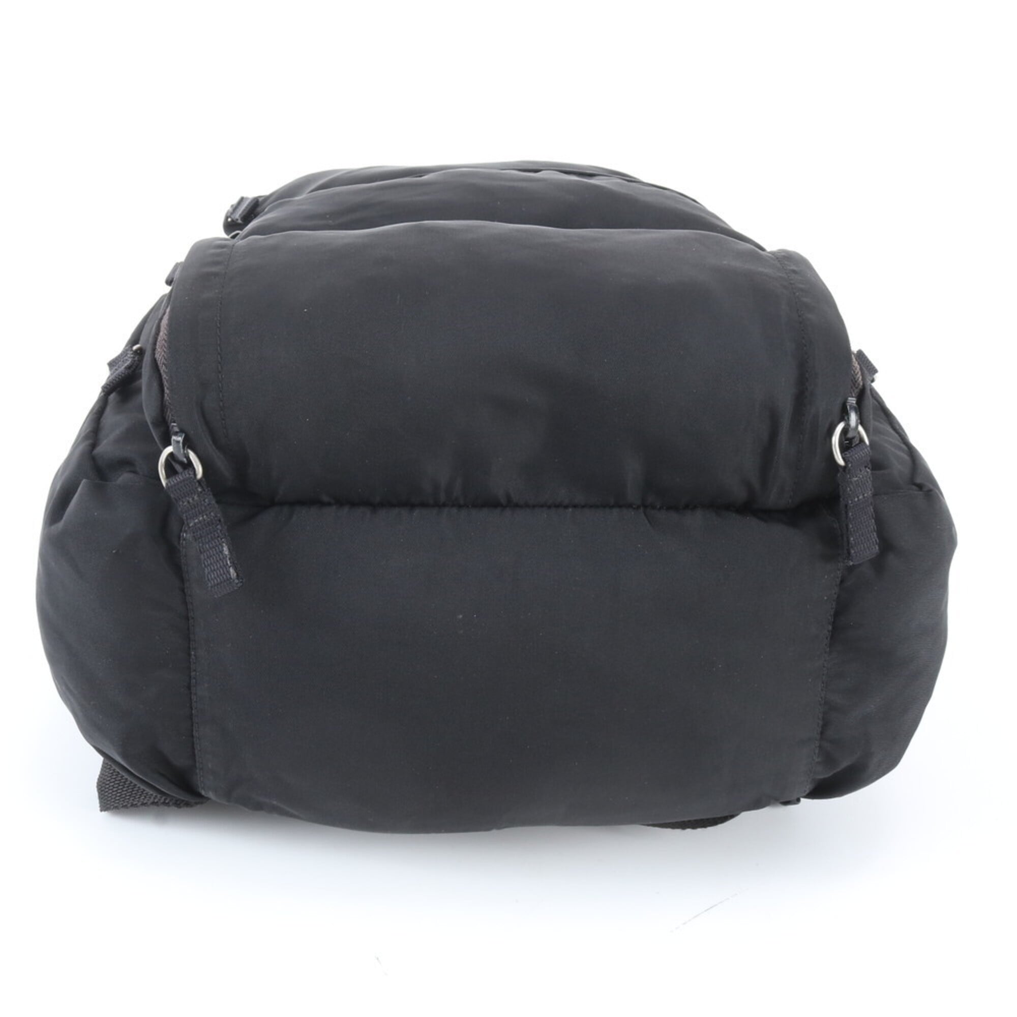 Prada Black White Nylon Backpack Handbag (Pre-Owned)
