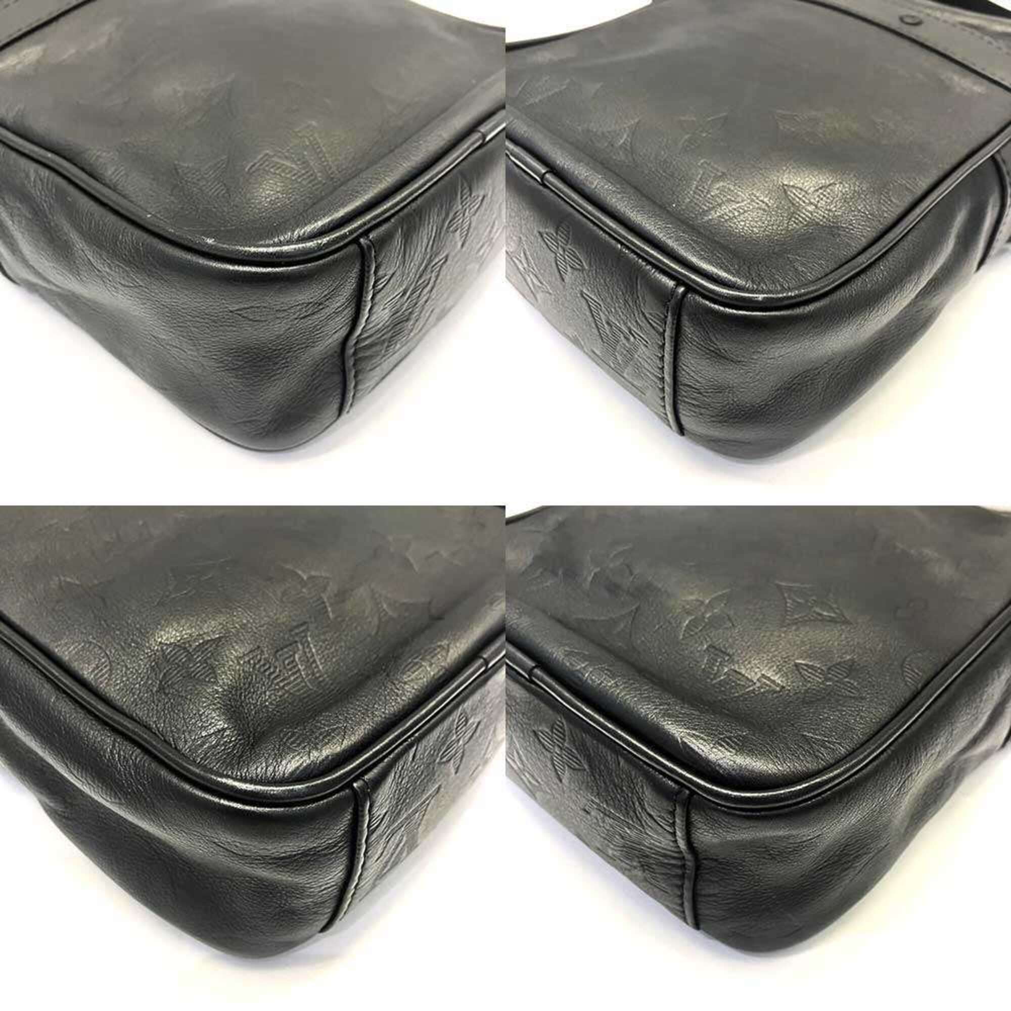 Louis Vuitton Monogram Shadow Black Monogram Shadow Shoulder Bag (Pre-Owned)