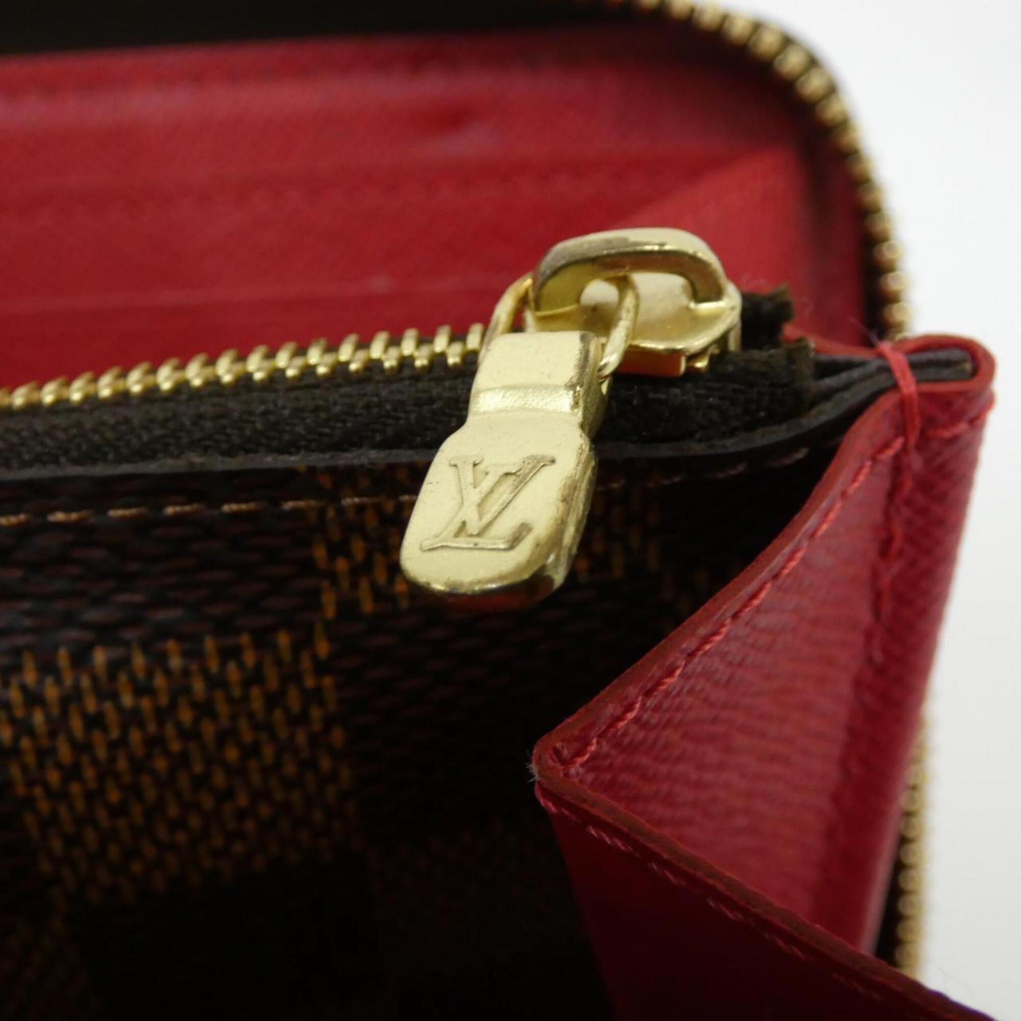 Louis Vuitton Damier Ebene Coated Canvas Long Wallet (Bi-Fold) (Pre-Owned)