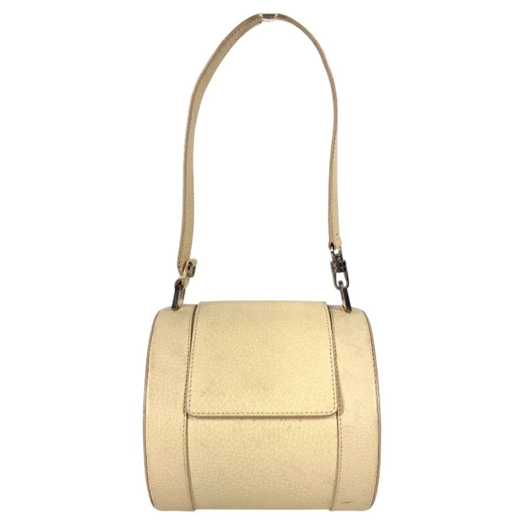 Bvlgari White Leather Shoulder Bag (Pre-Owned)