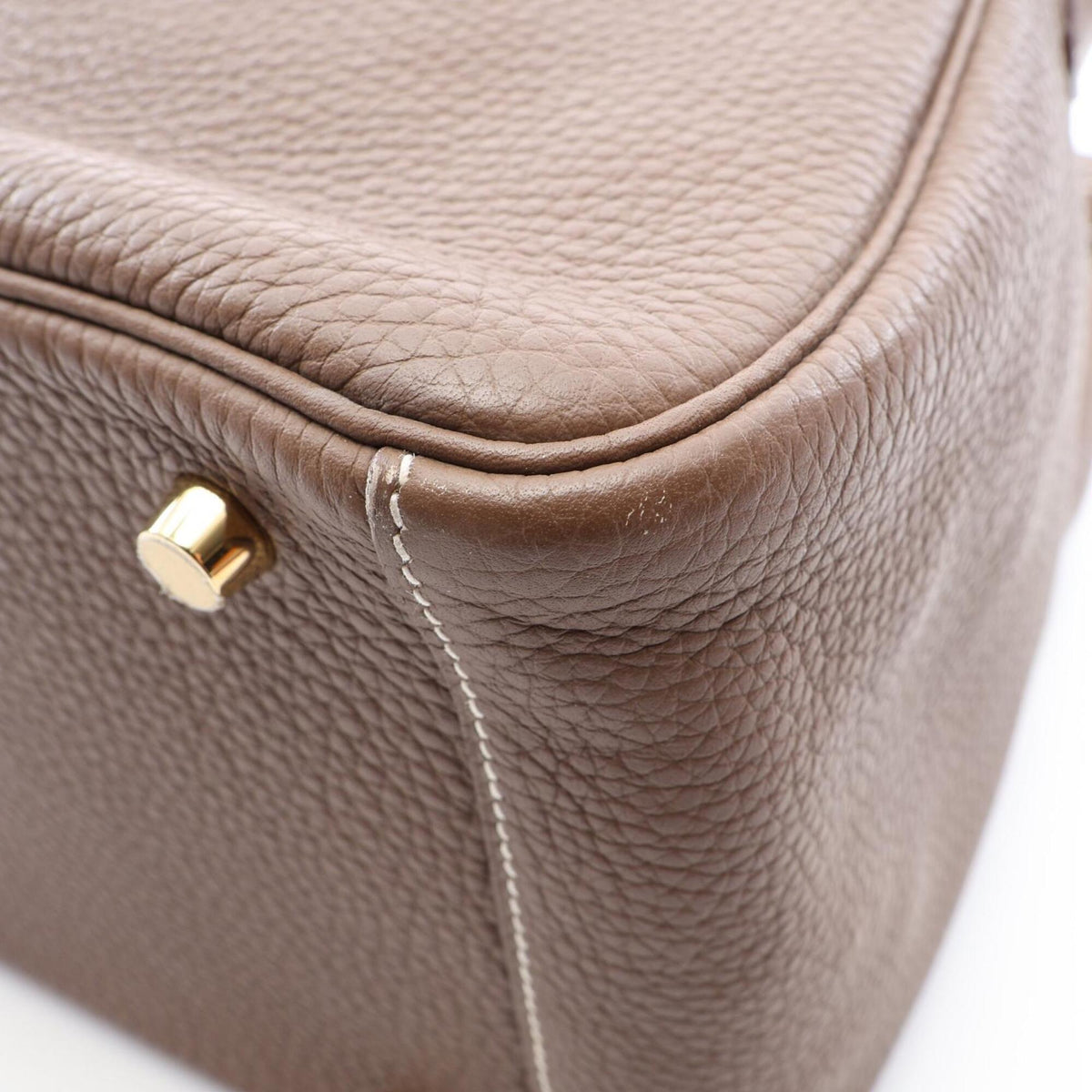 Hermes Gray Taurillon Clemence Leather Handbag Shoulder Bag (Pre-Owned)