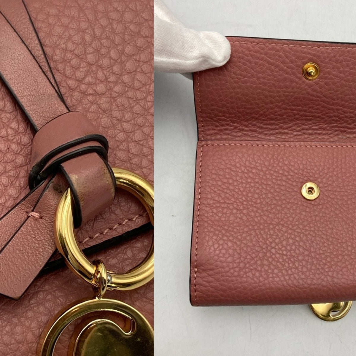 Chloé Pink Leather Wallet (Tri-Fold) (Pre-Owned)