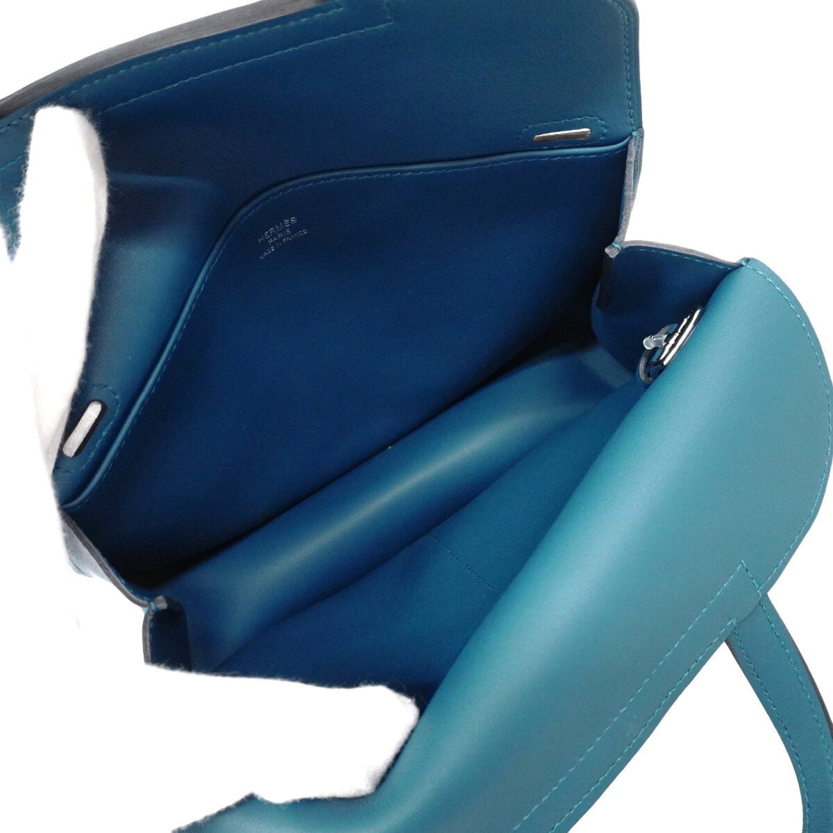 Hermes Blue Swift Leather Handbag (Pre-Owned)