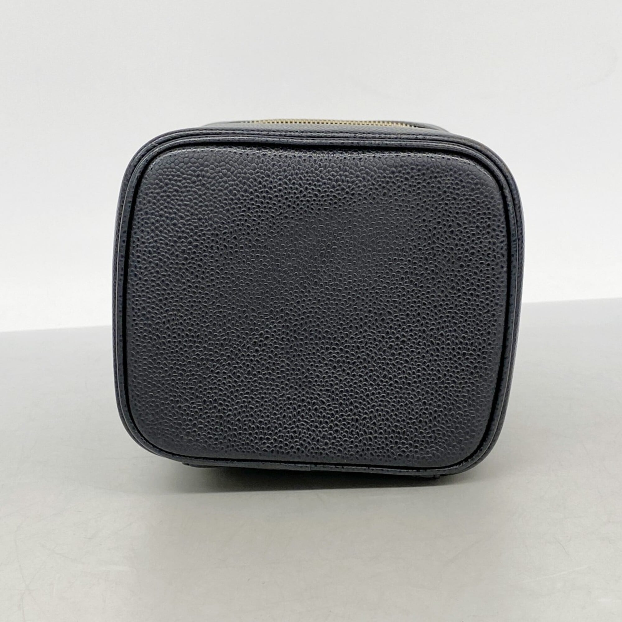 Chanel Black Grained Calfskin Vanity Bag (Pre-Owned)