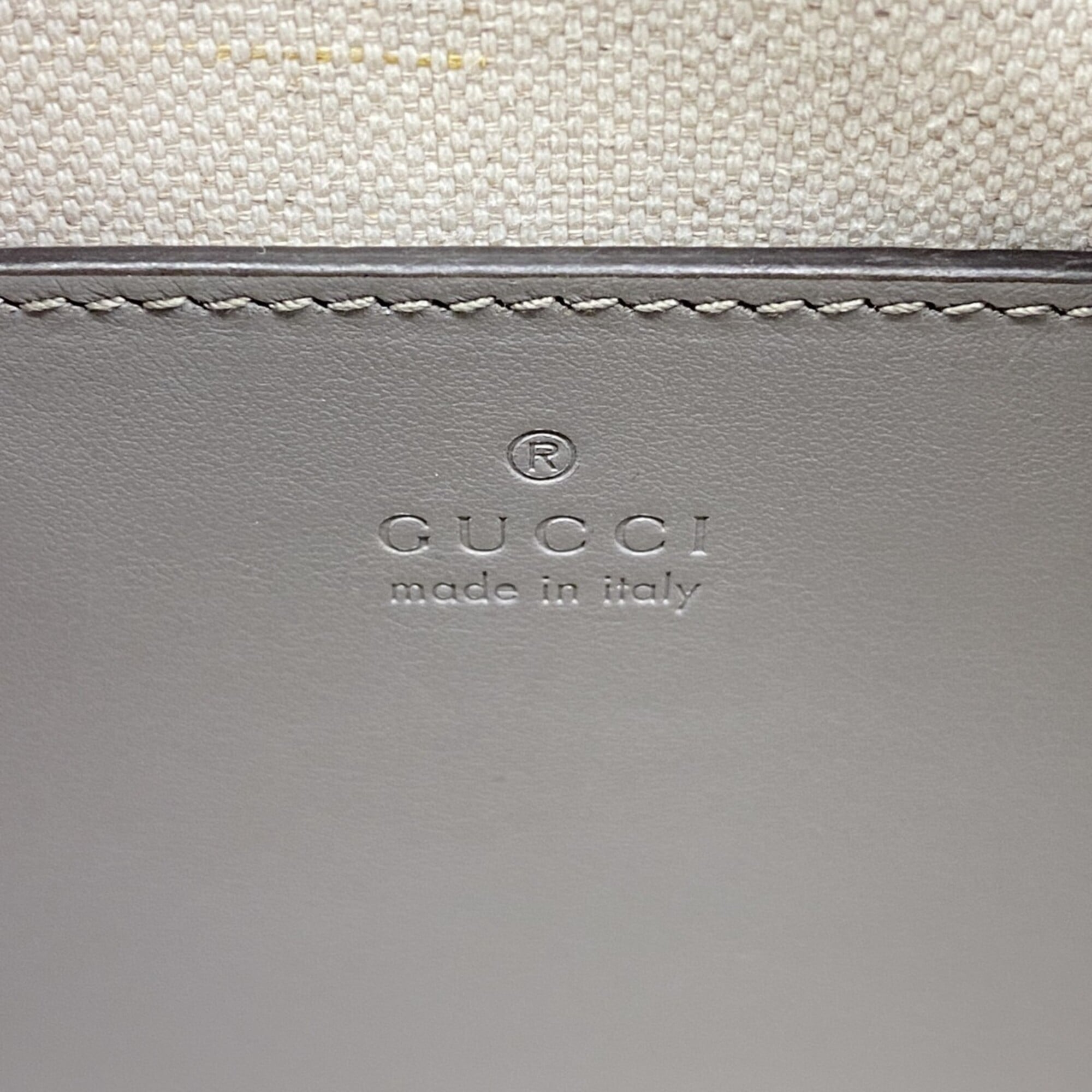 Gucci Gray Leather Handbag (Pre-Owned)