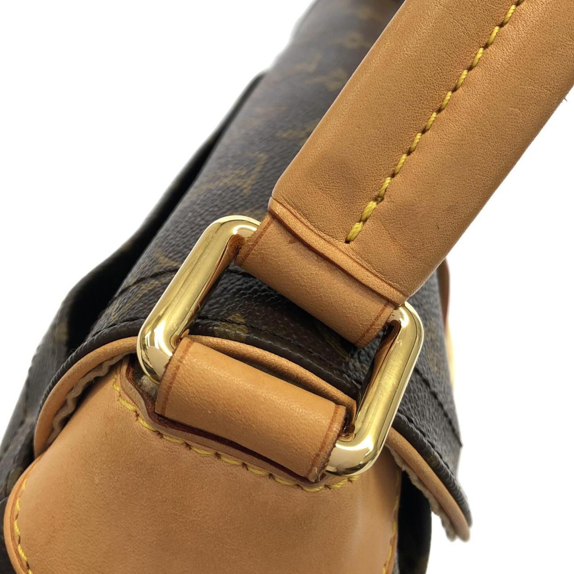 Louis Vuitton Brown Coated Canvas Shoulder Bag (Pre-Owned)