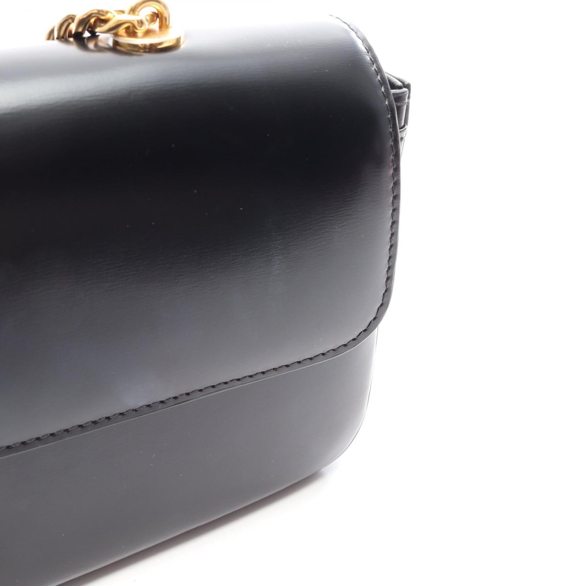 Celine Black Leather Handbag Shoulder Bag (Pre-Owned)