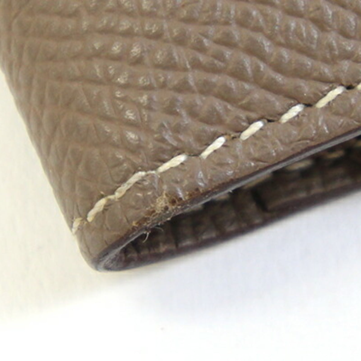 Hermes Etoupe Gray Epsom Leather Long Wallet (Tri-Fold) (Pre-Owned)