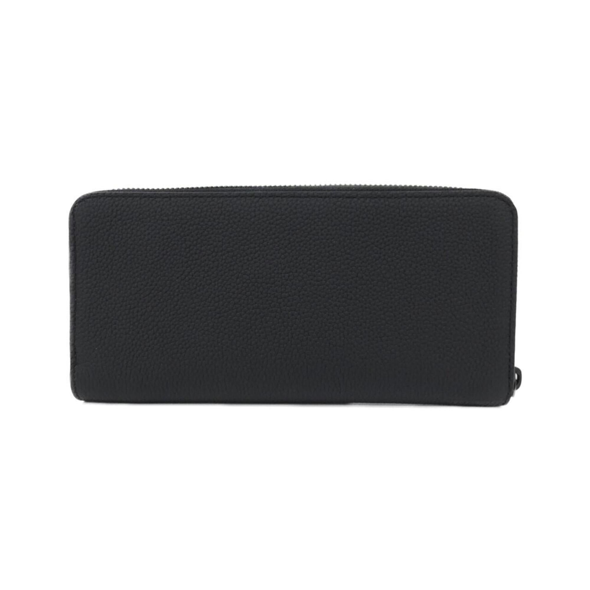 Louis Vuitton Black Leather Long Wallet (Bi-Fold) (Pre-Owned)