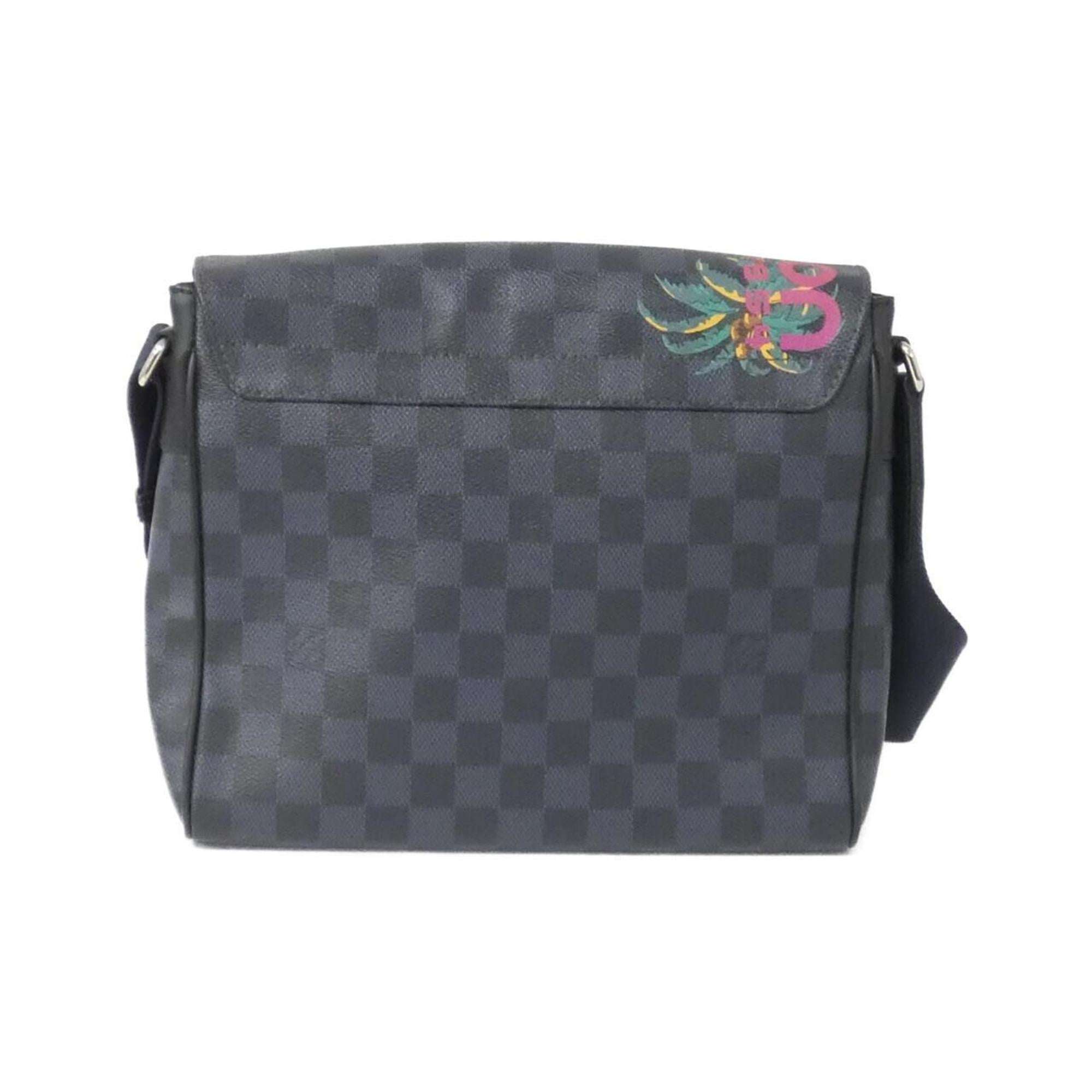 Louis Vuitton Black Cobalt Coated Canvas Shoulder Bag (Pre-Owned)
